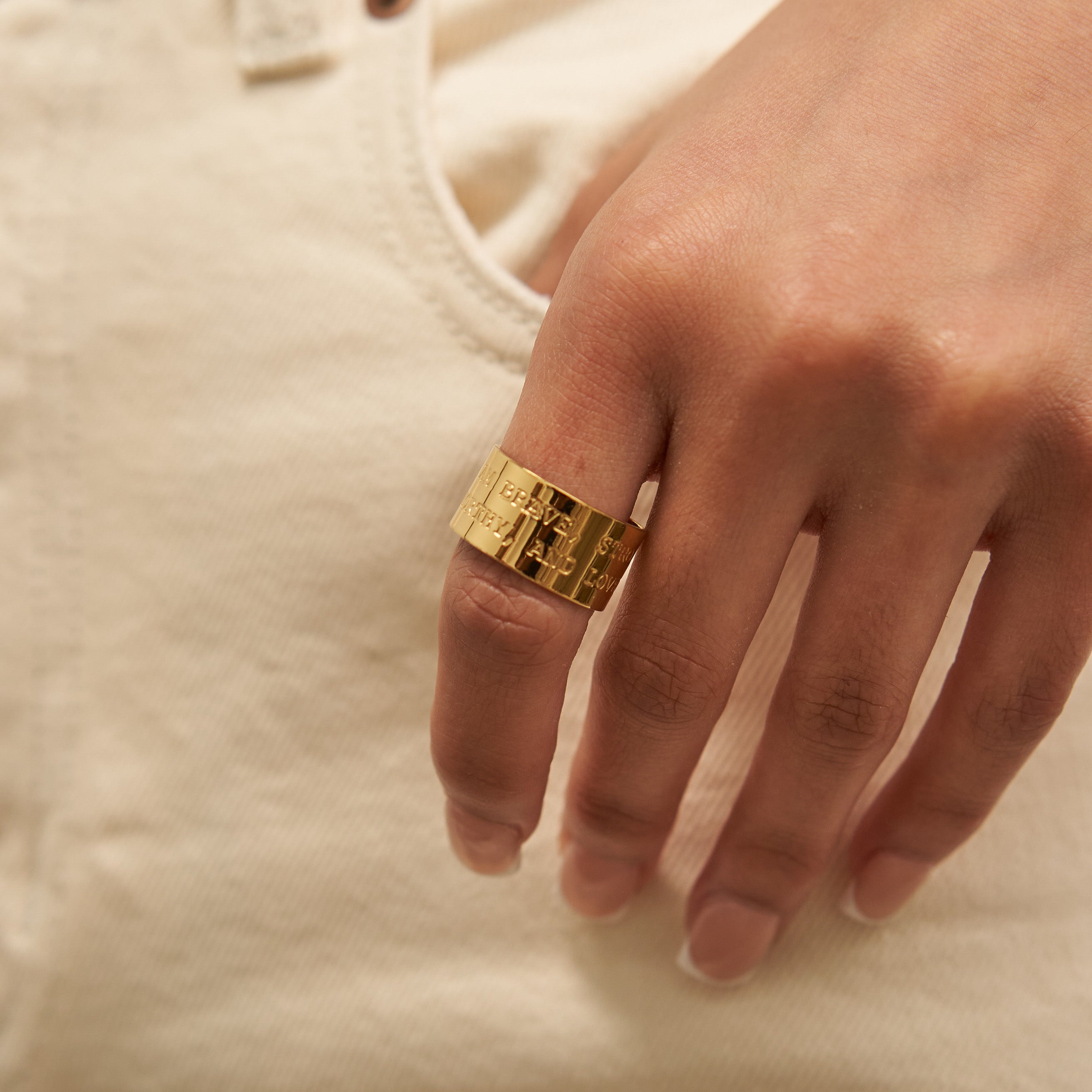 Brave Strong Worthy Ring