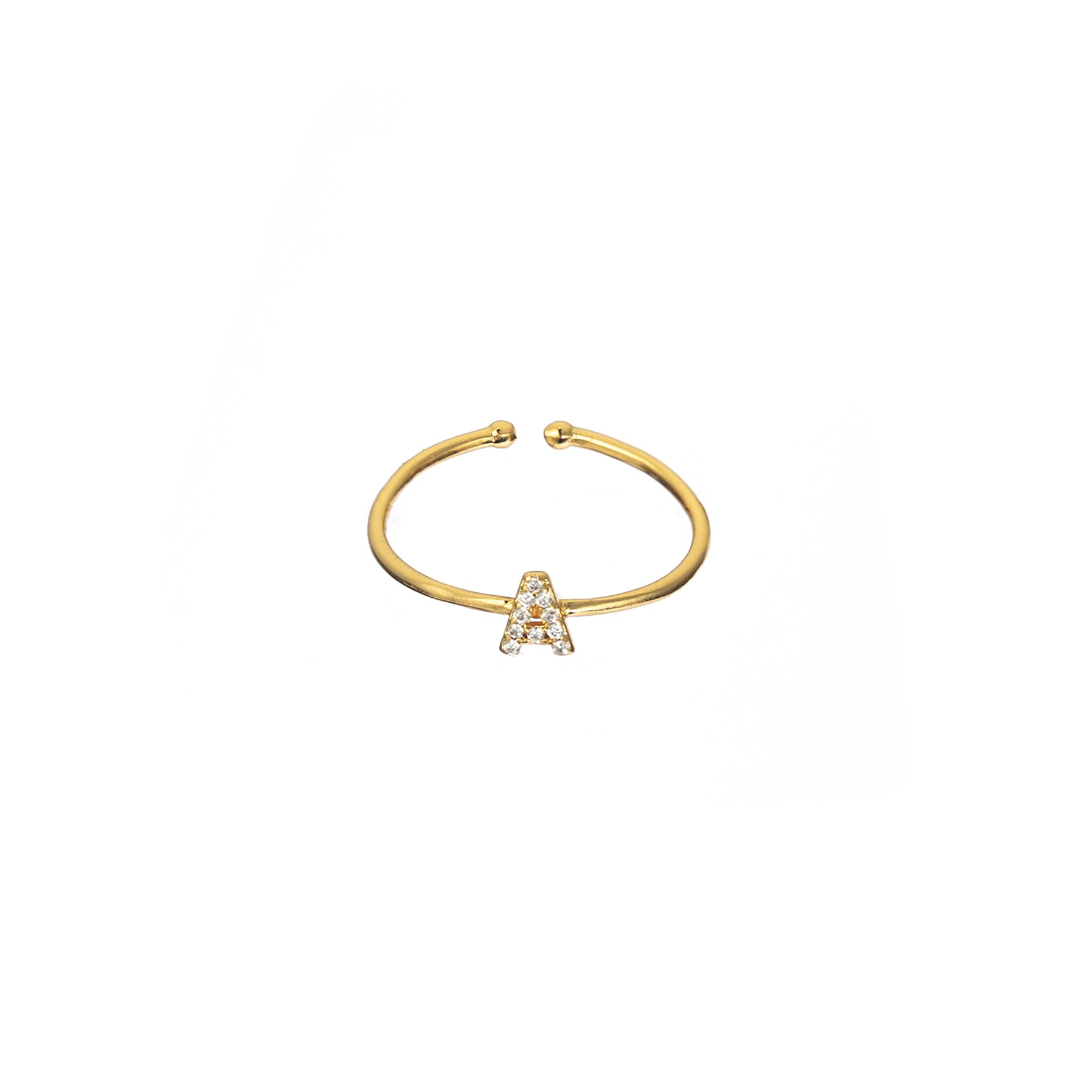 Shiny Initial Ring