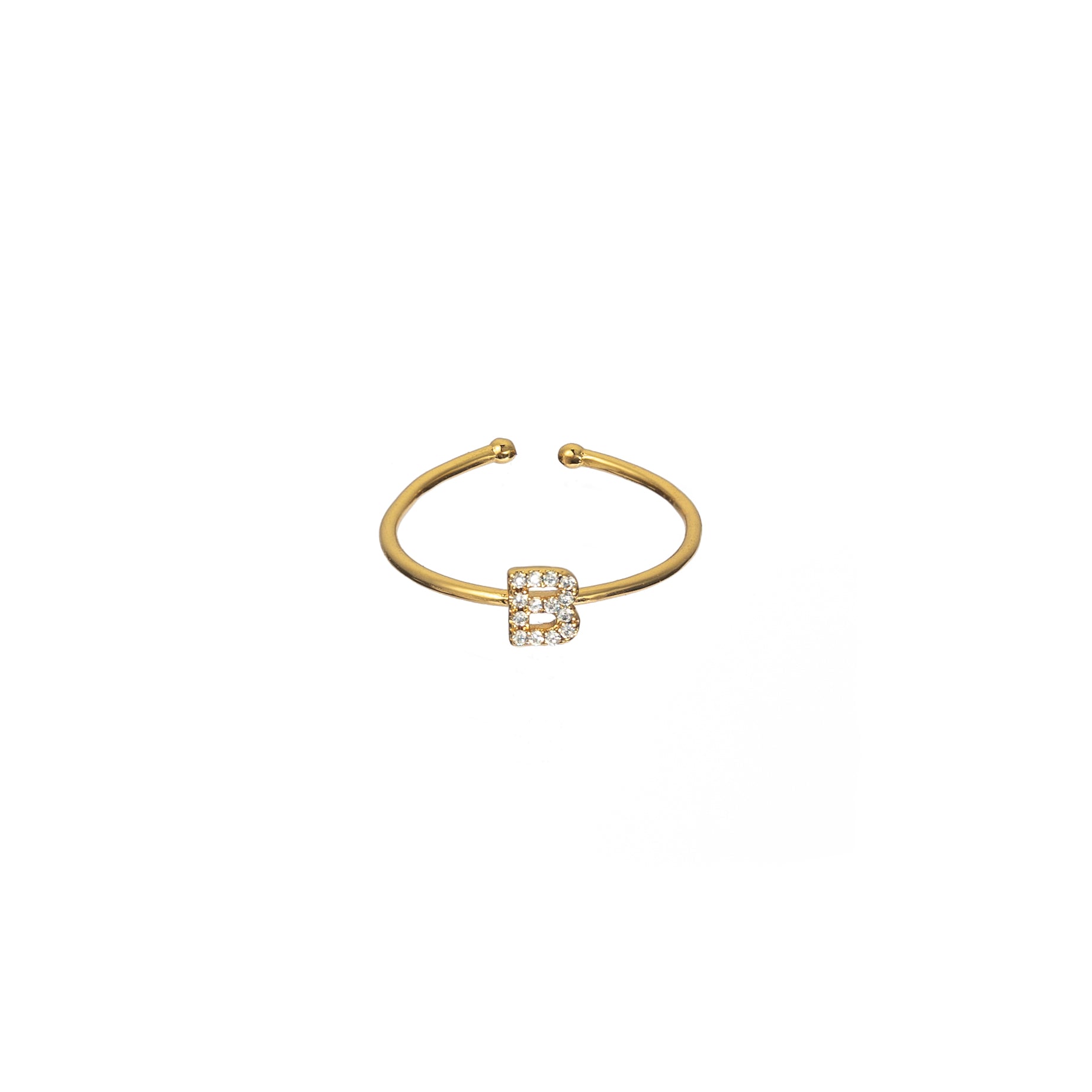 Shiny Initial Ring