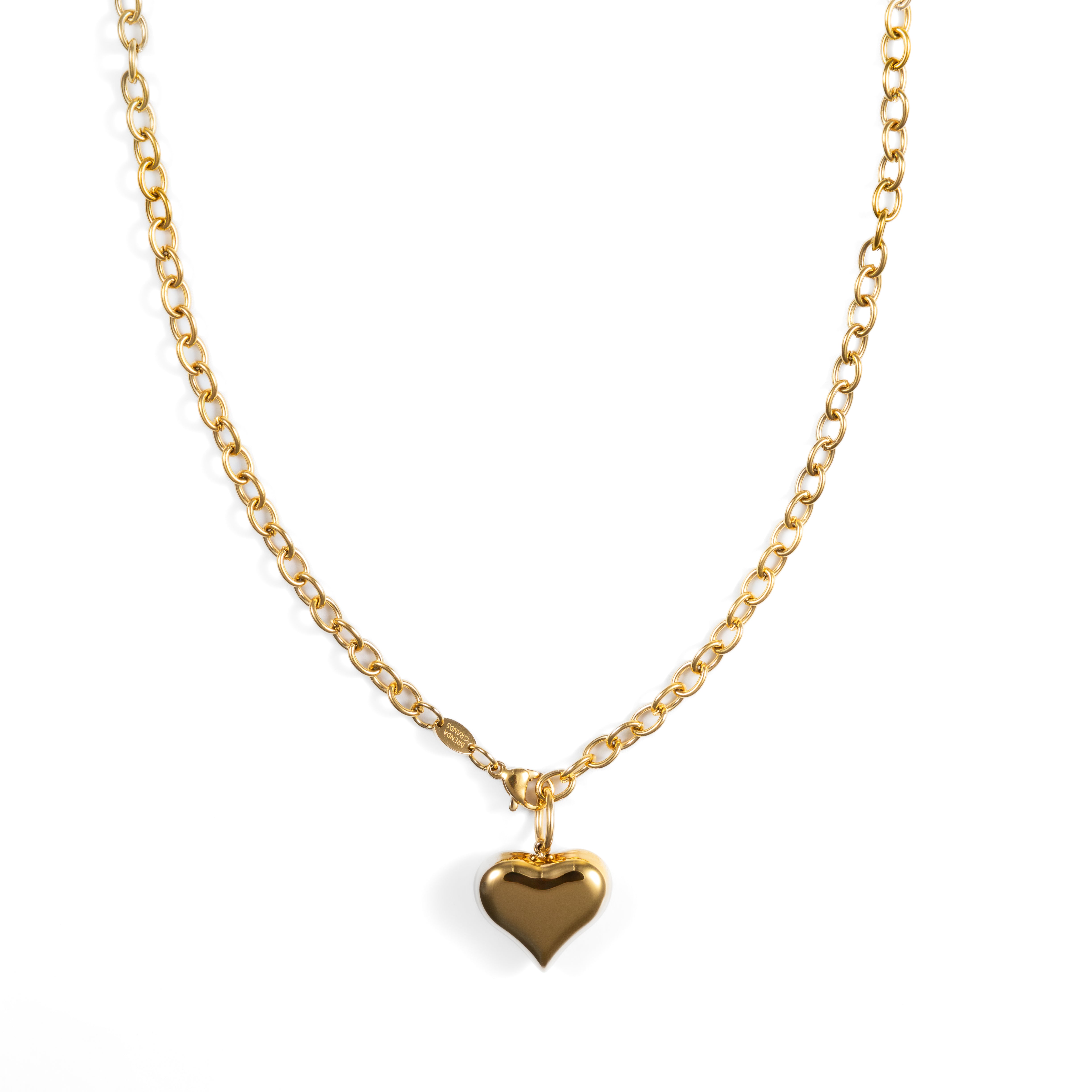 Waterproof Puffy Heart Medium Necklace