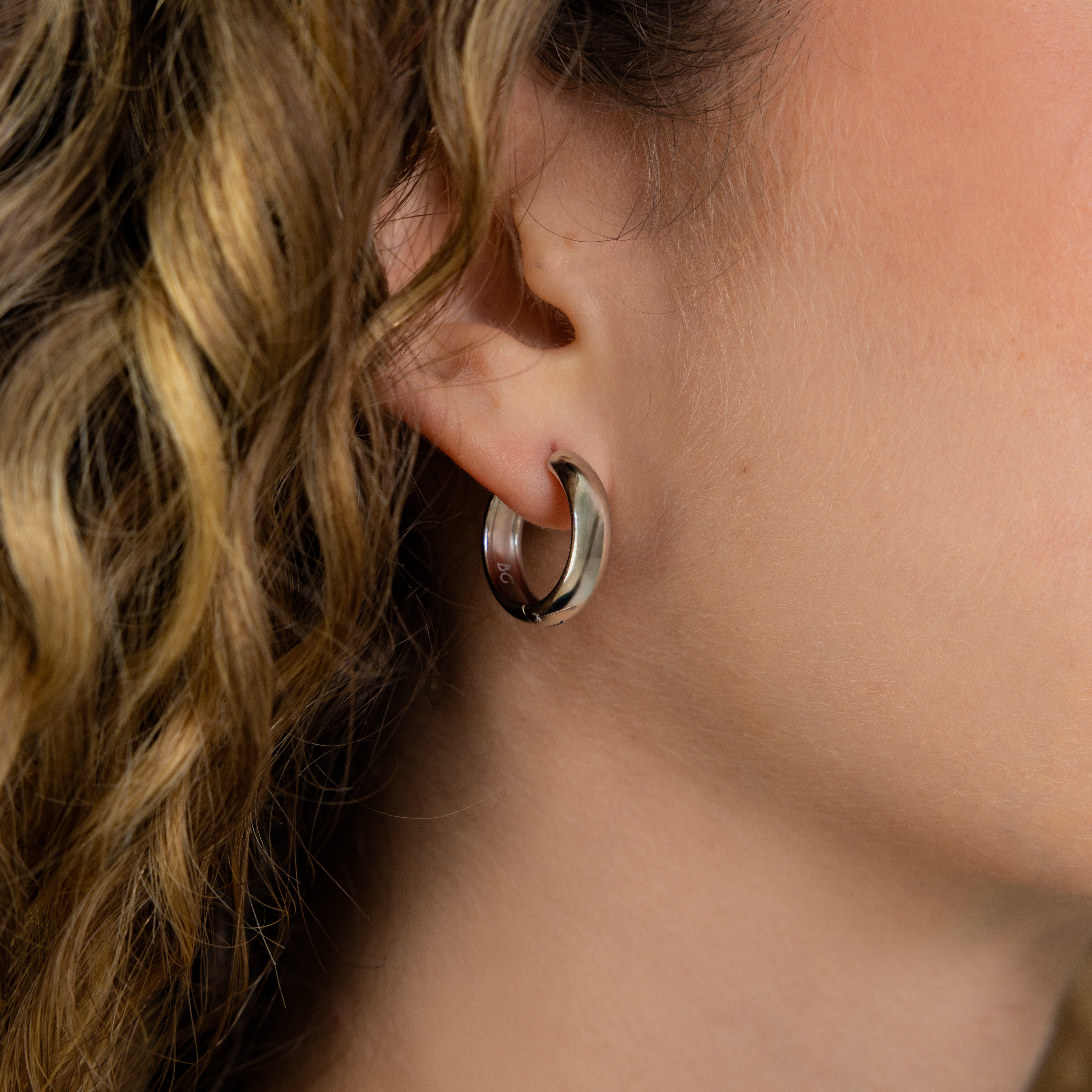 19mm Silver Everyday Hoops