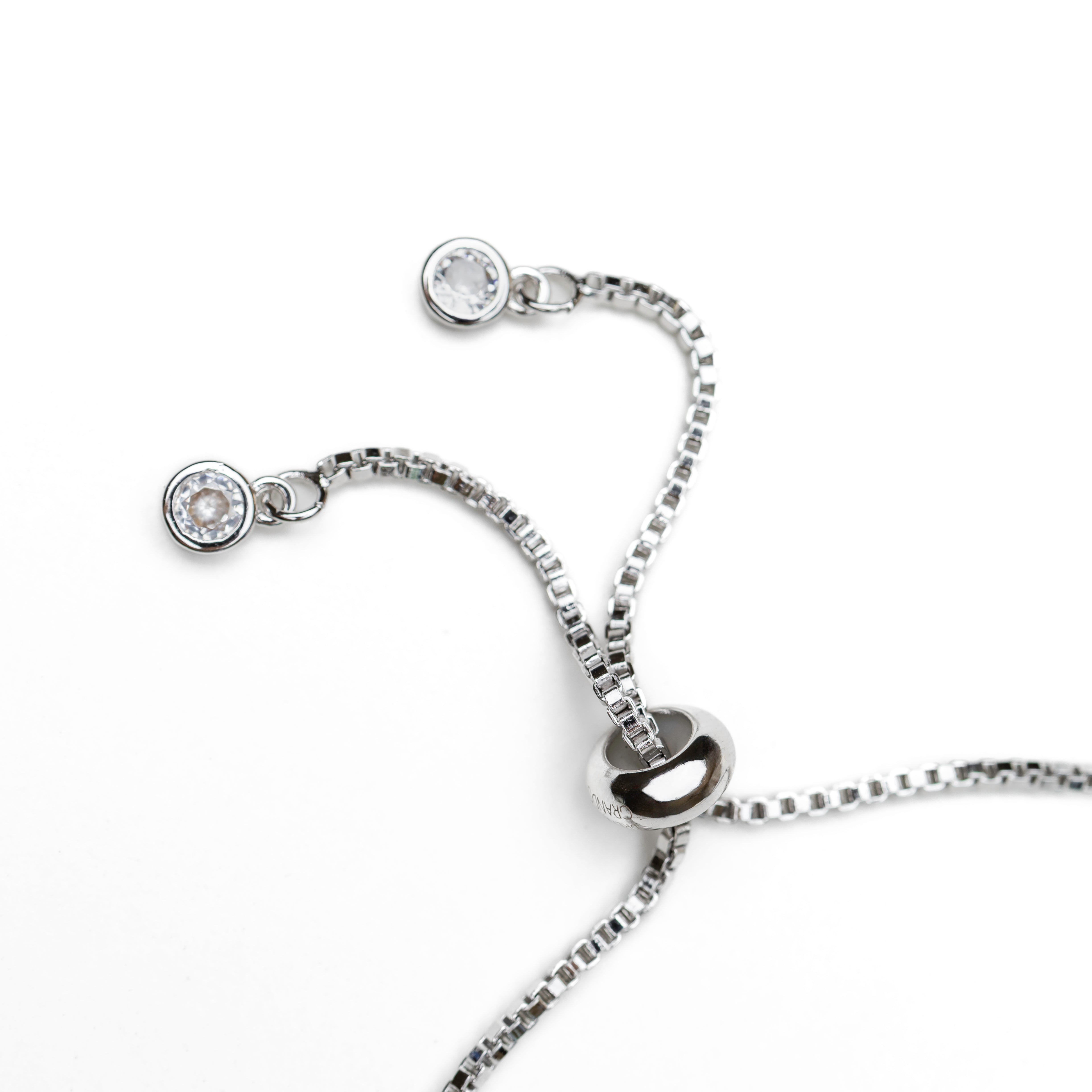 Demi-Fine Silver Pull Tie Tennis Bracelet