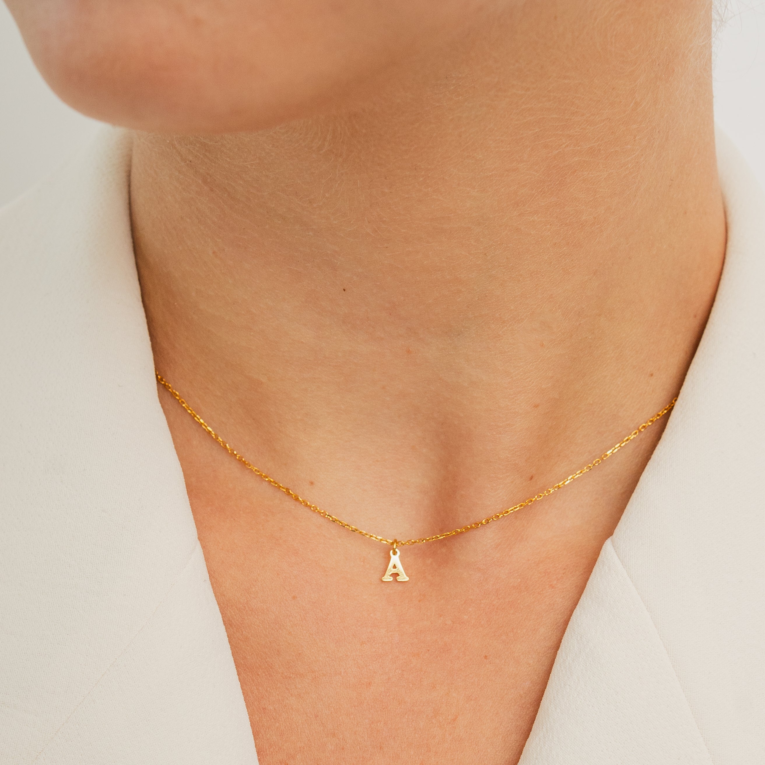Waterproof Dainty Initial Necklace