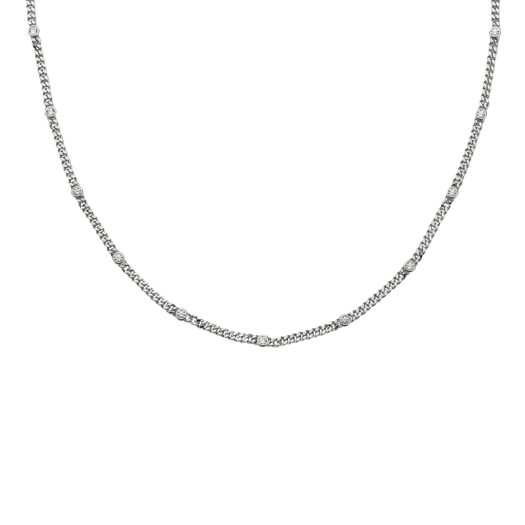 Demi-Fine Silver CZ Dainty Choker