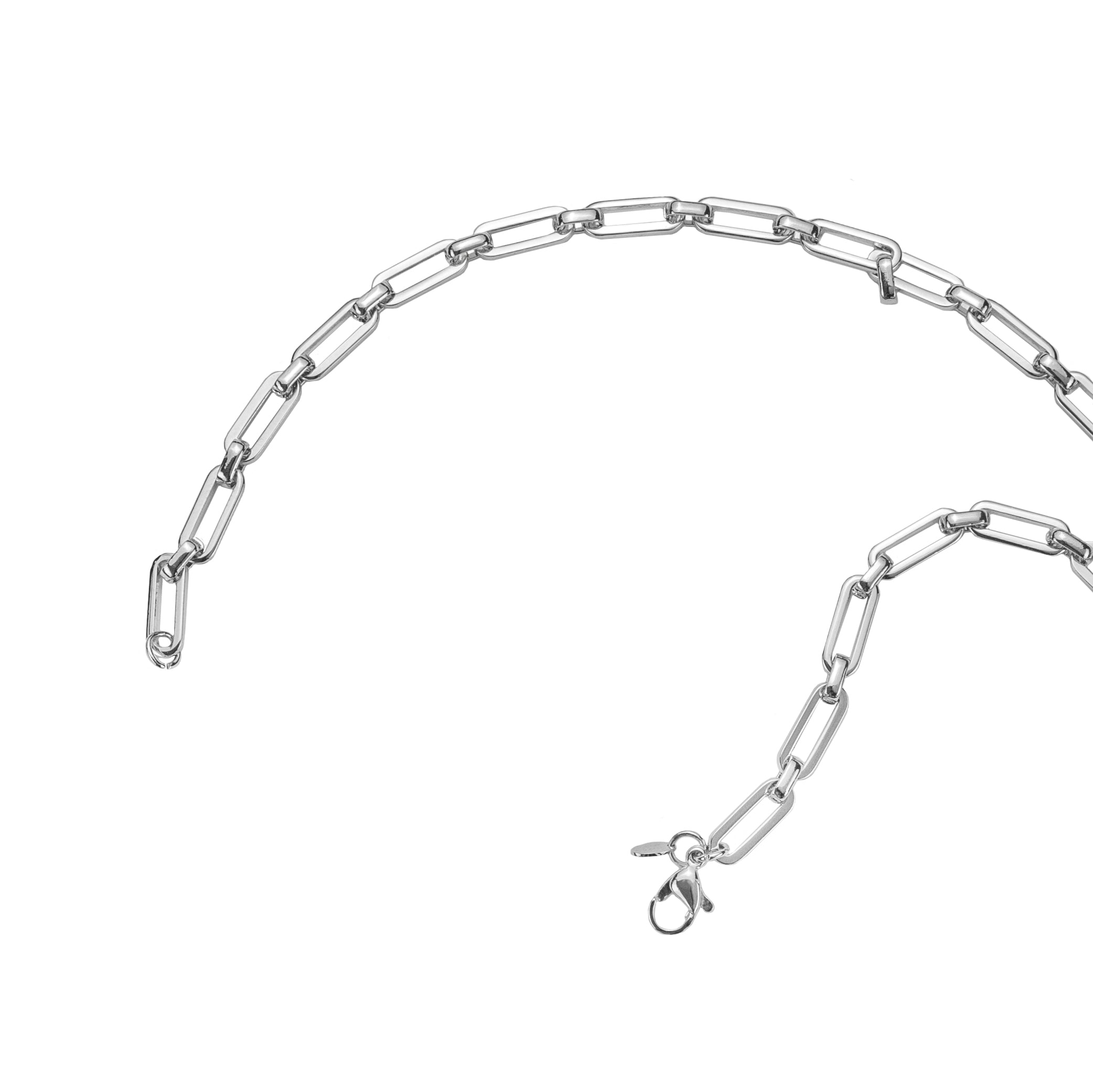 Silver Paperclip Chain Necklace