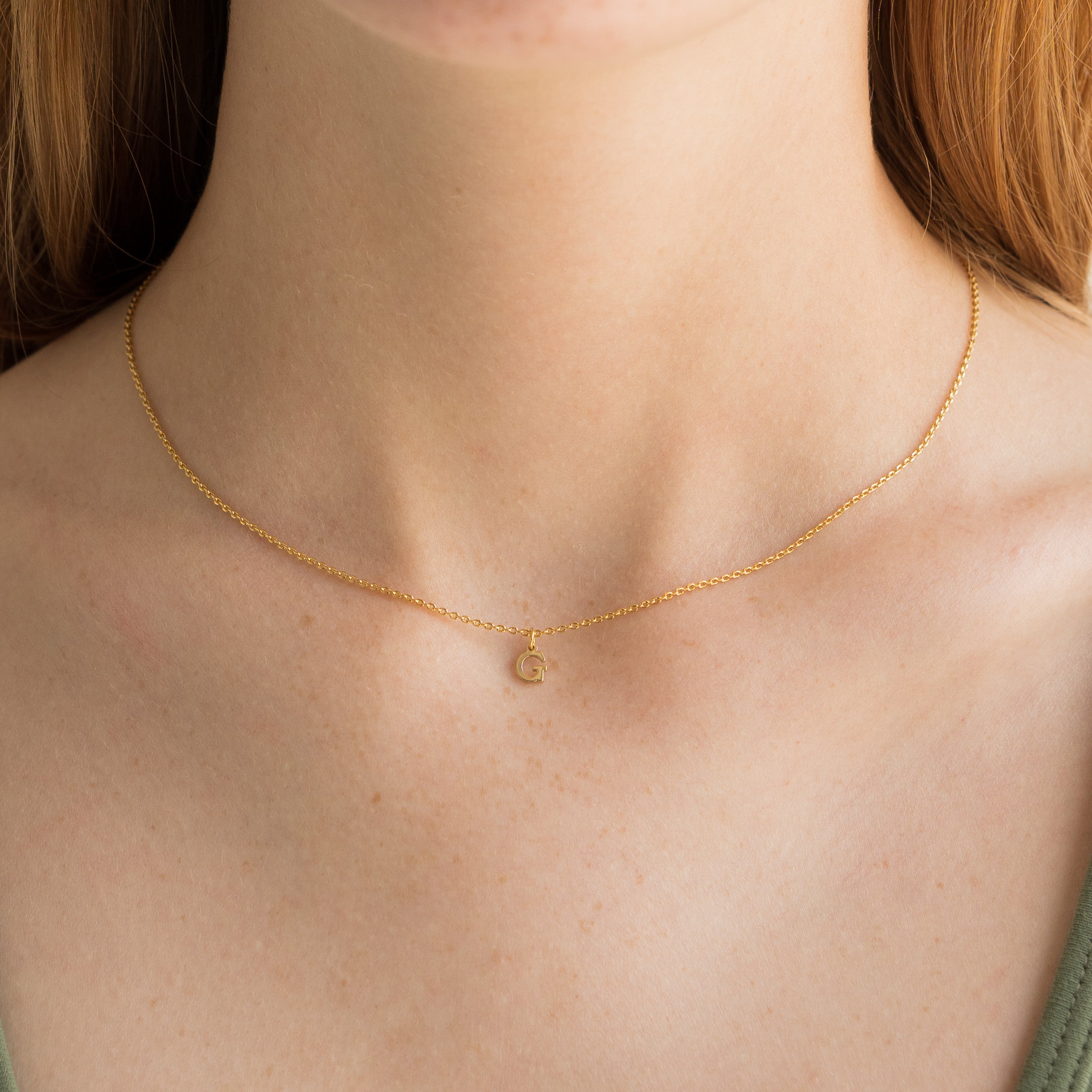 Waterproof Dainty Initial Necklace