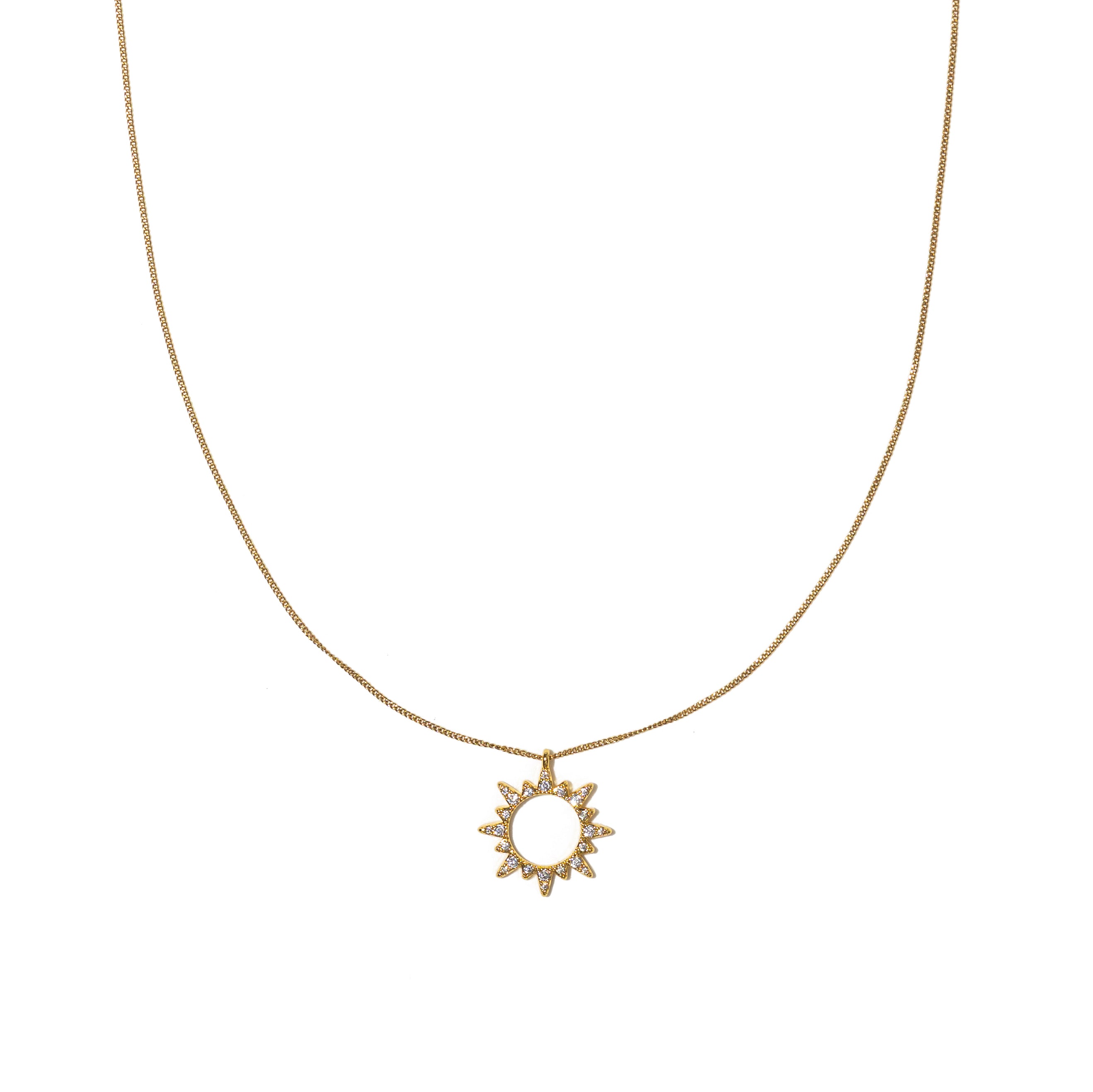 18K Gold Star Shaped Diamond Necklace