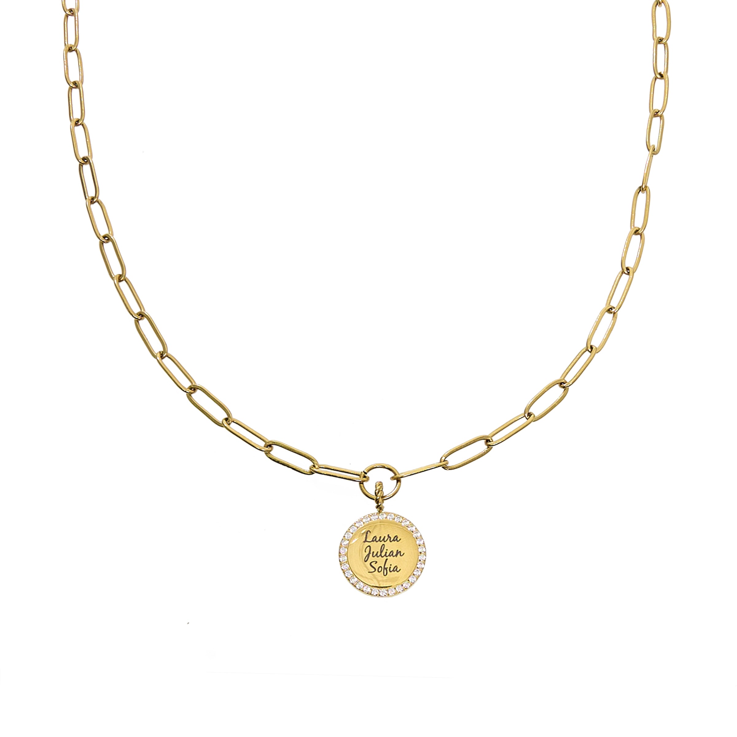 Personalized Paperclip Coin Necklace