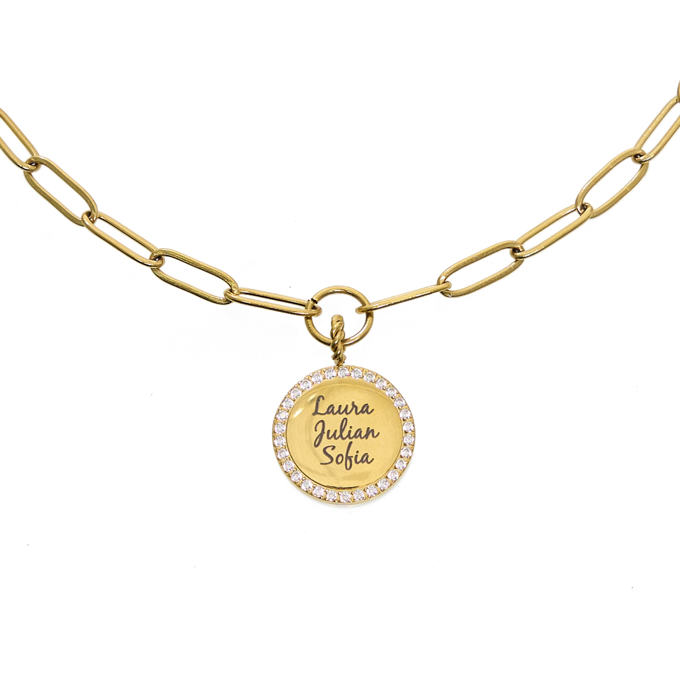 Personalized Paperclip Coin Necklace