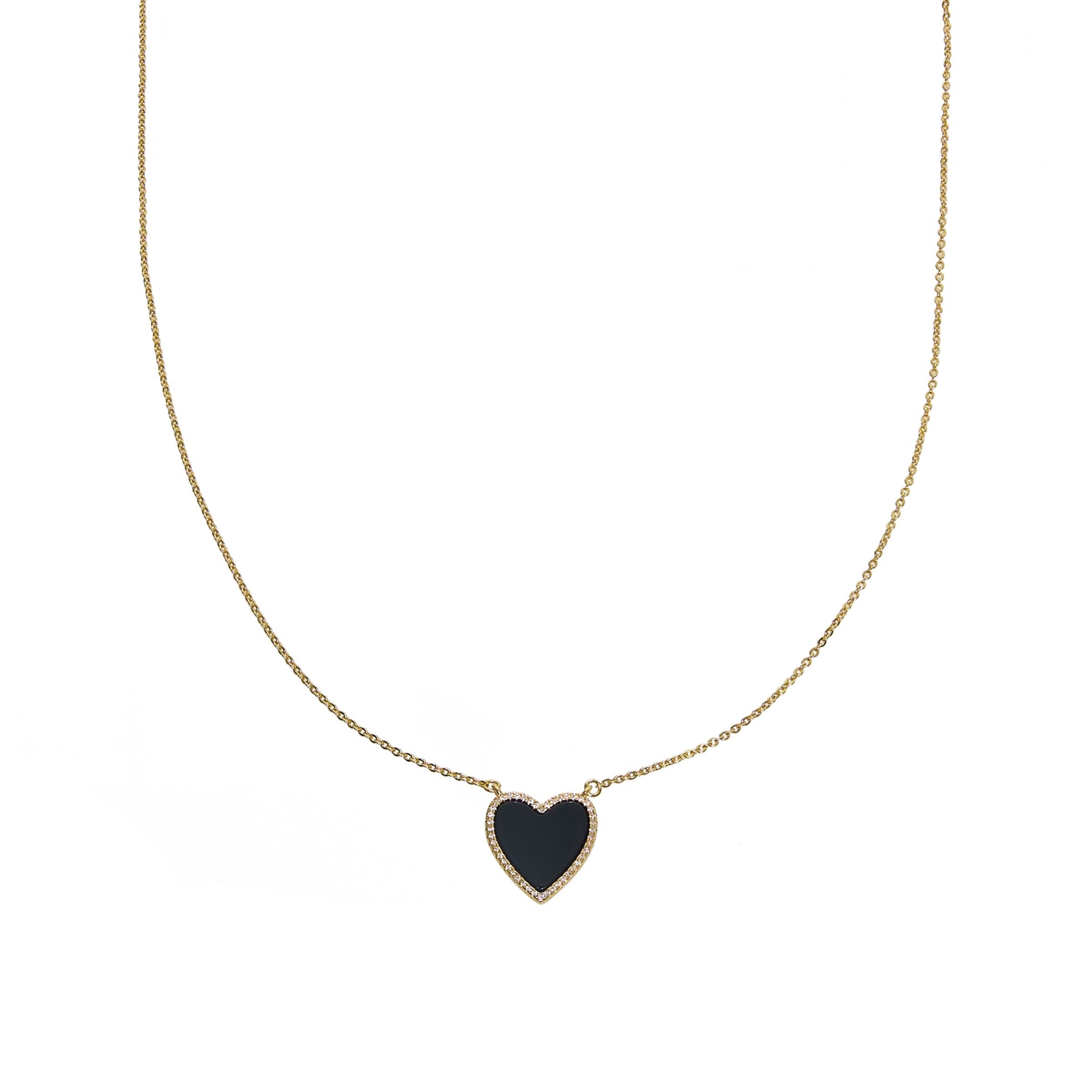 The Classic Onyx Heart Necklace