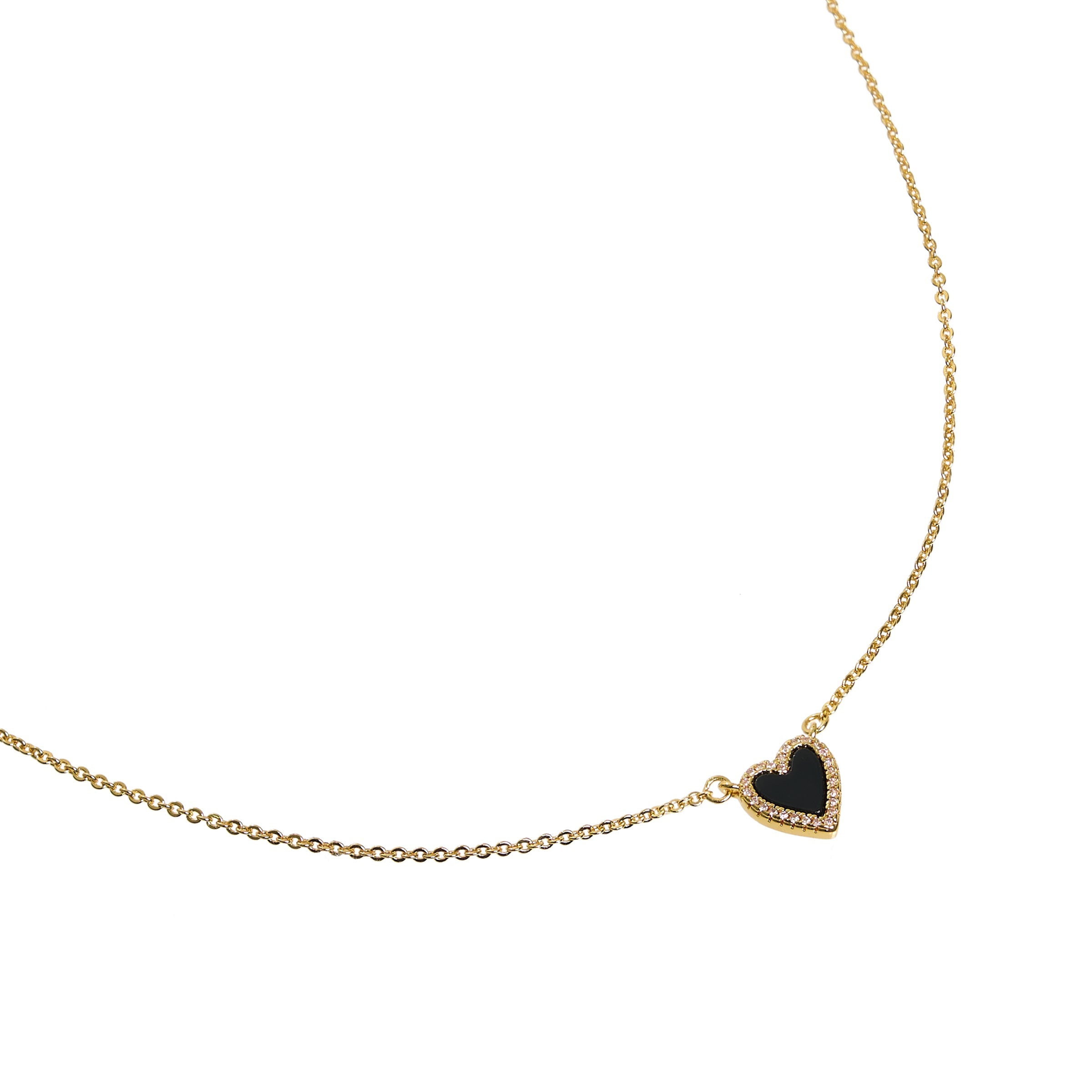The Tiny Onyx Heart Necklace