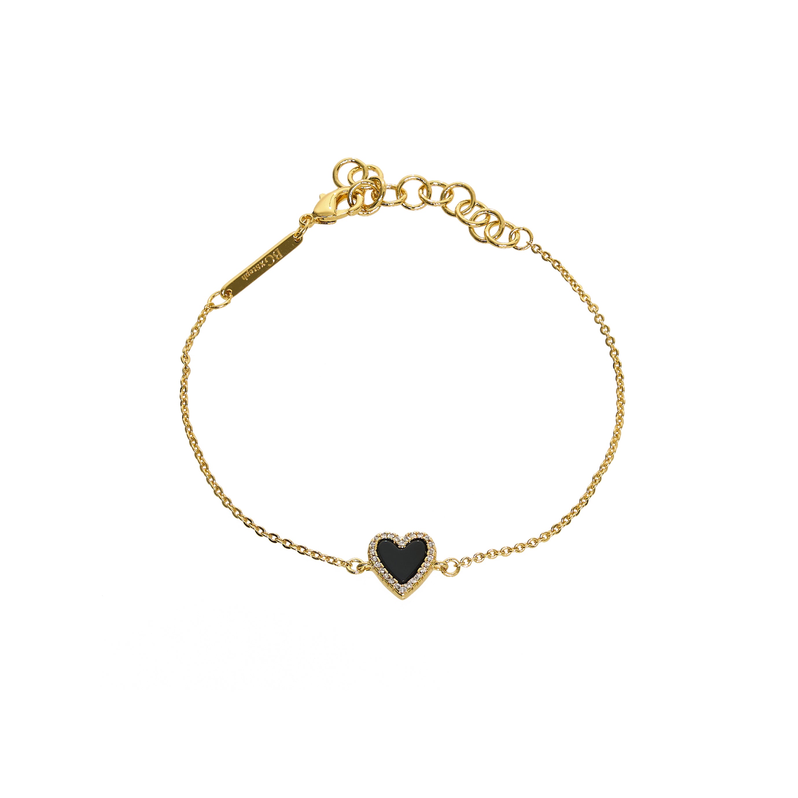 The Tiny Onyx Heart Bracelet