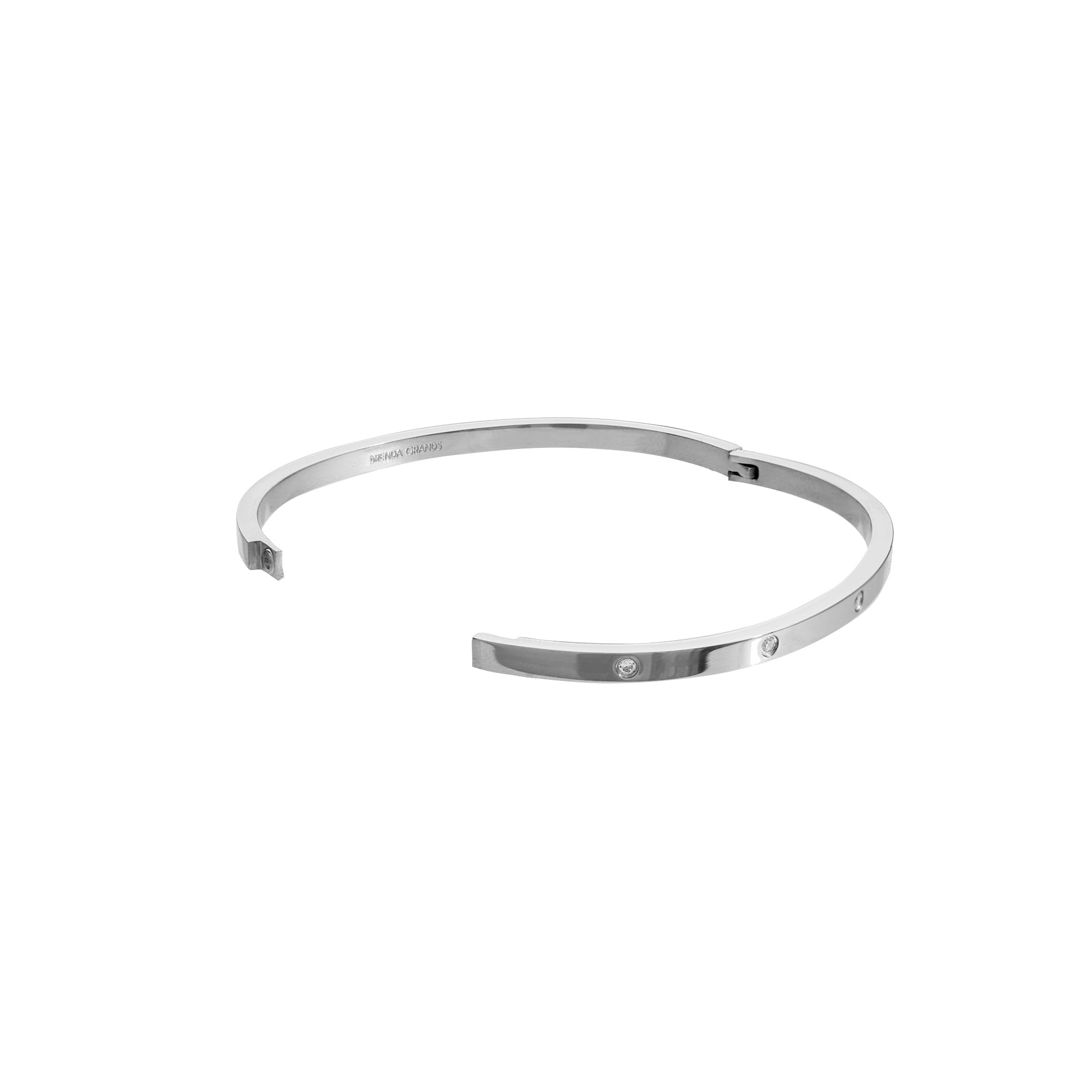Waterproof Silver Diamond Bangle