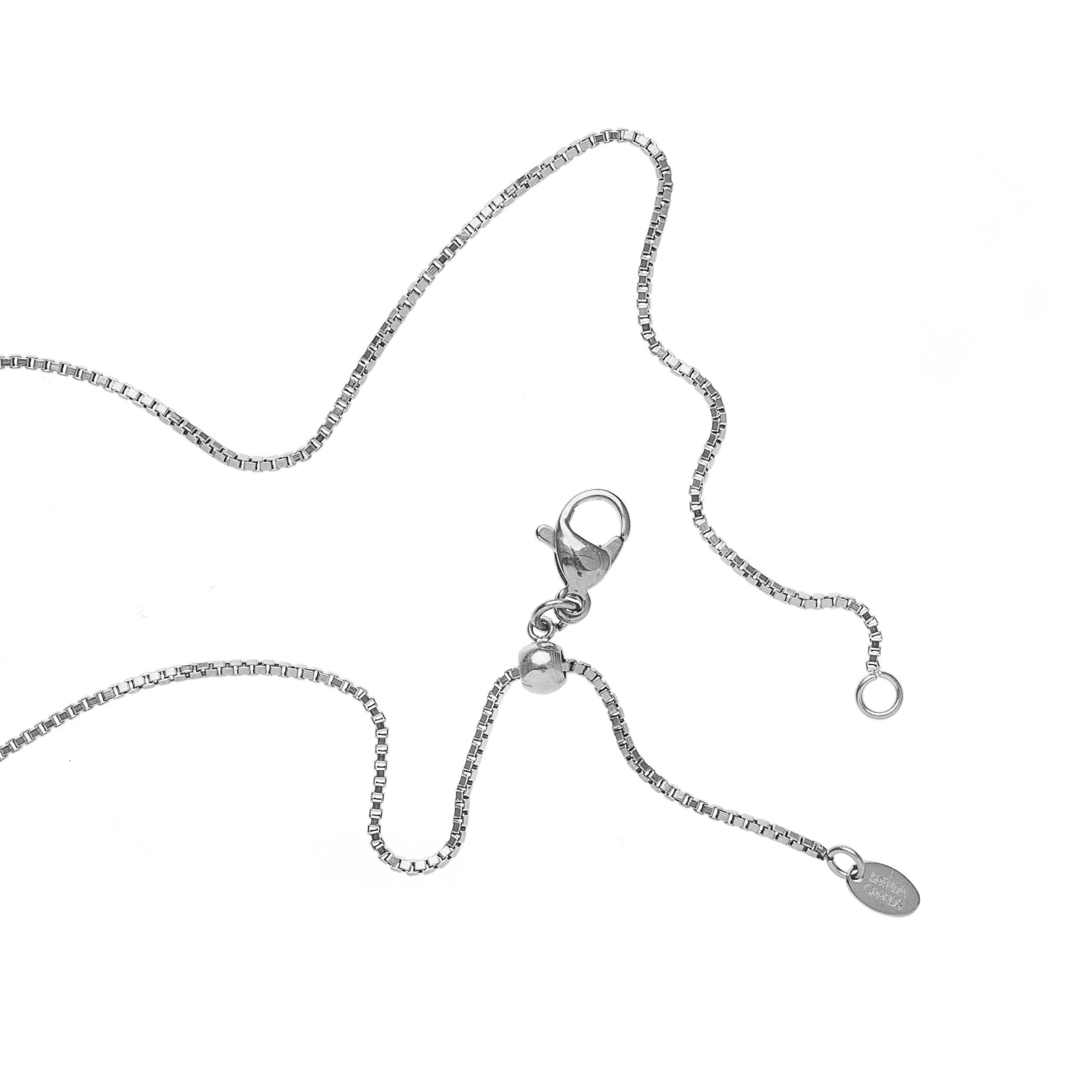 Two-Tone Puffy Heart Necklace Small