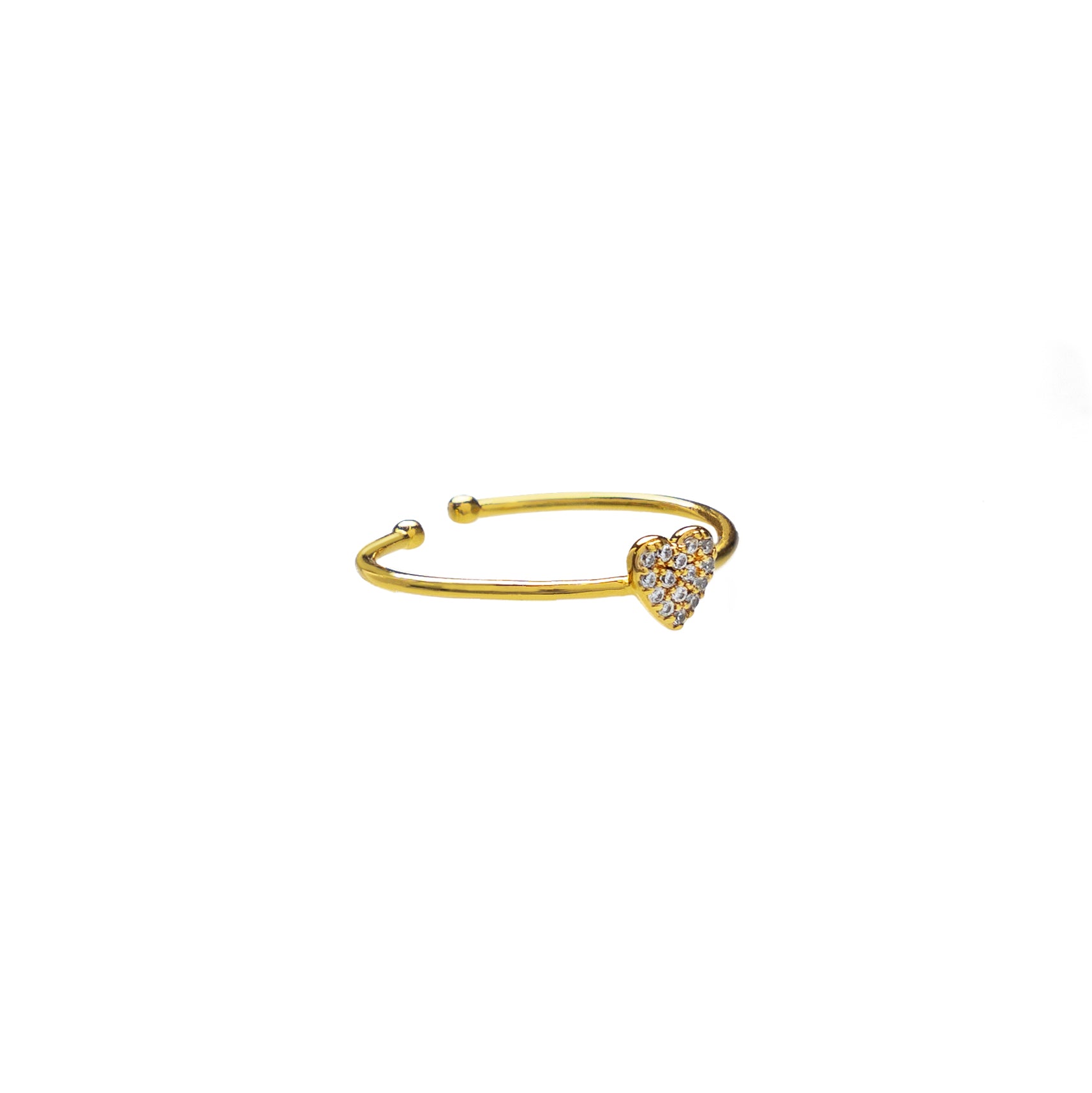 Adjustable Mini Shiny Heart Ring