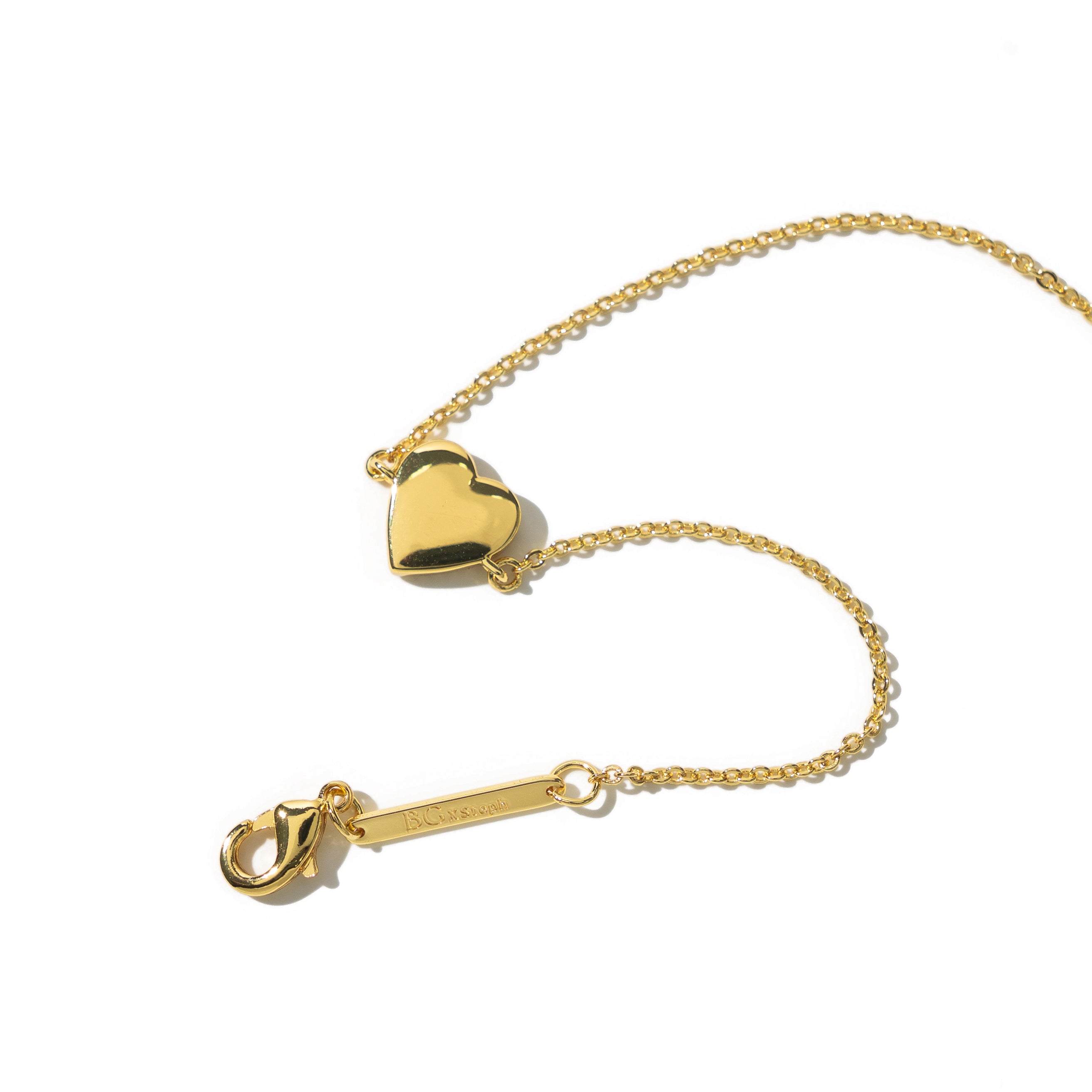 Tiny Malachite Heart Bracelet