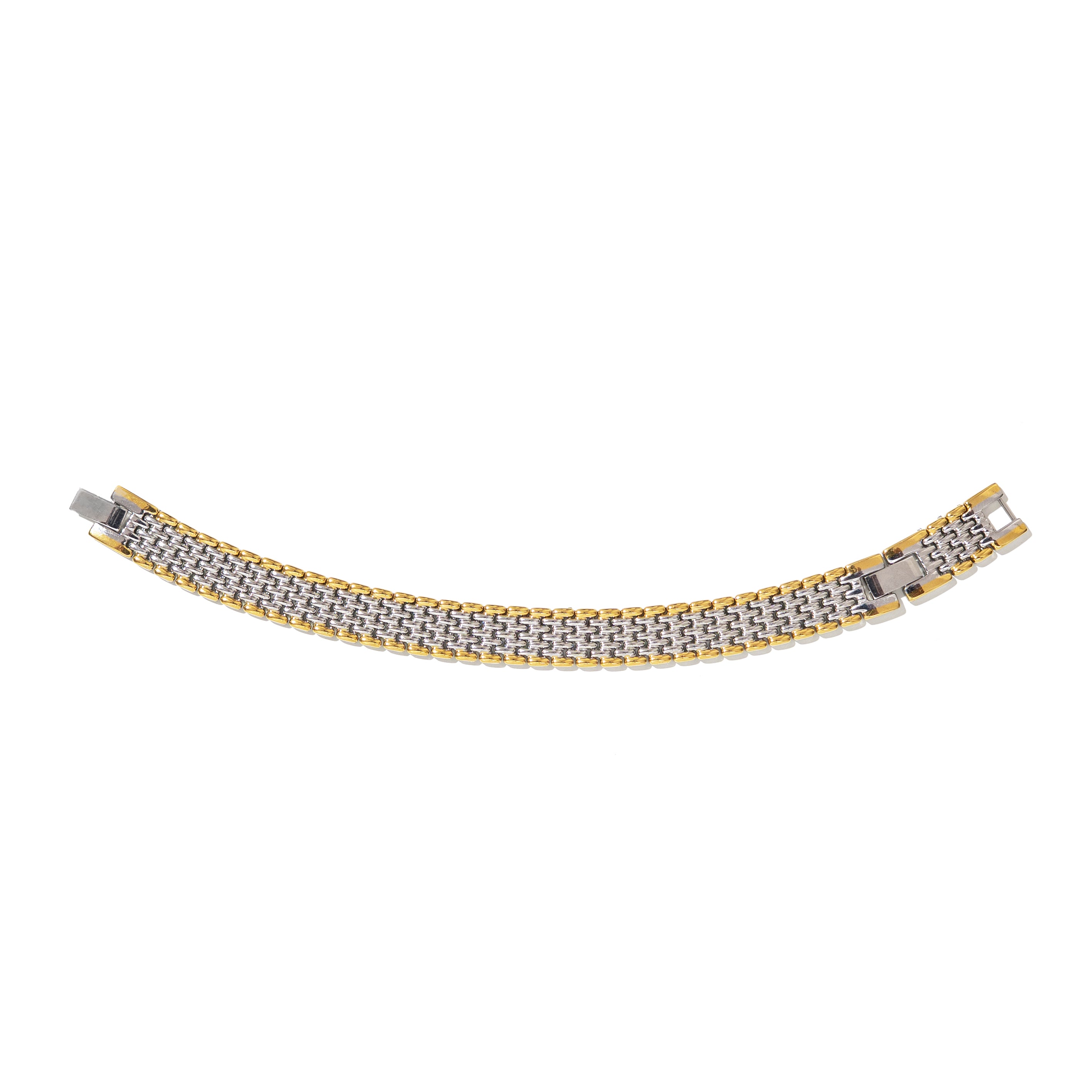 Waterproof Chunky Two-Tone Bracelet - Watch Style