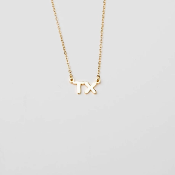 TEXAS INITIAL NECKLACE