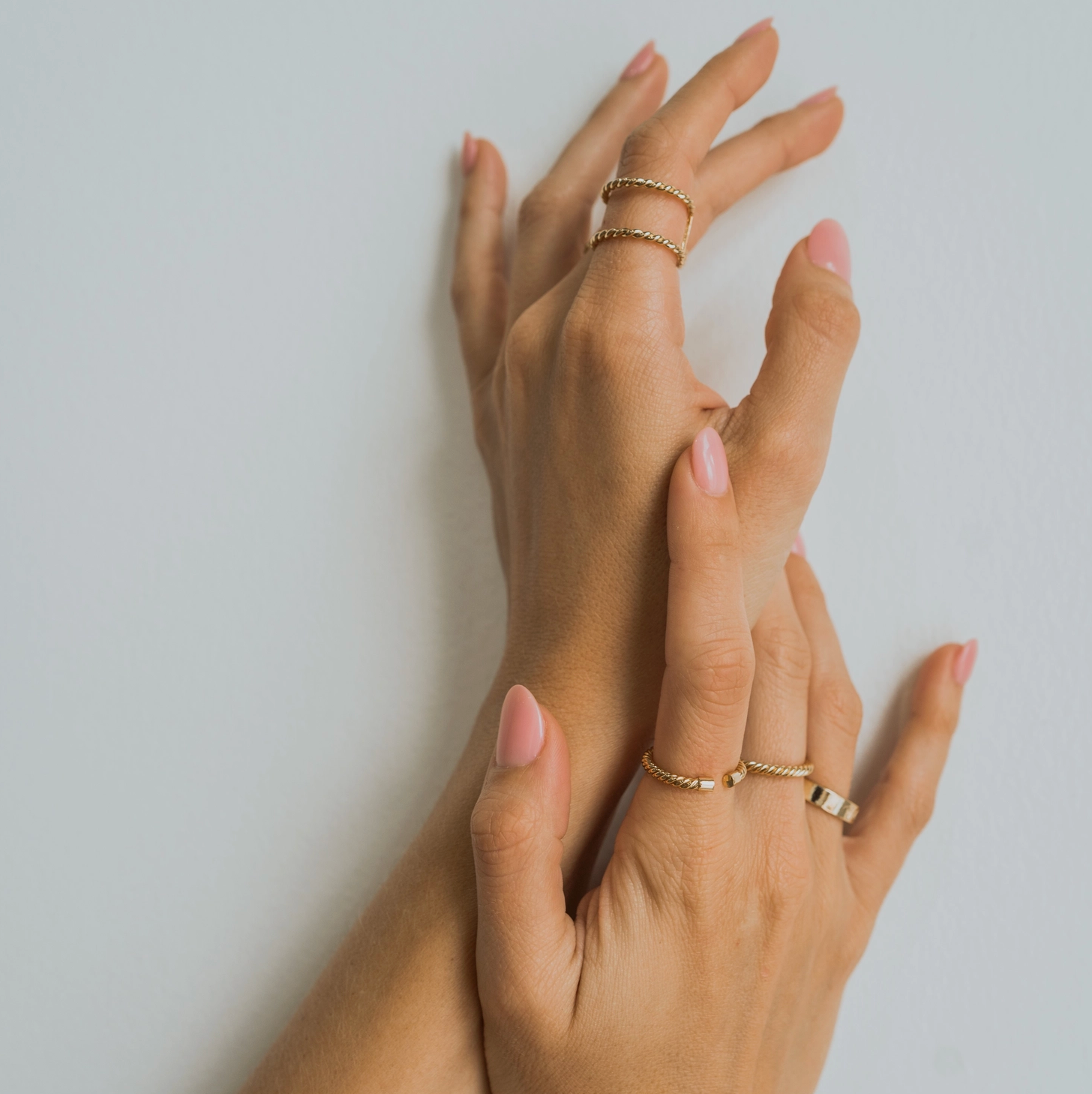 Waterproof Gold Twisted Mini Ring