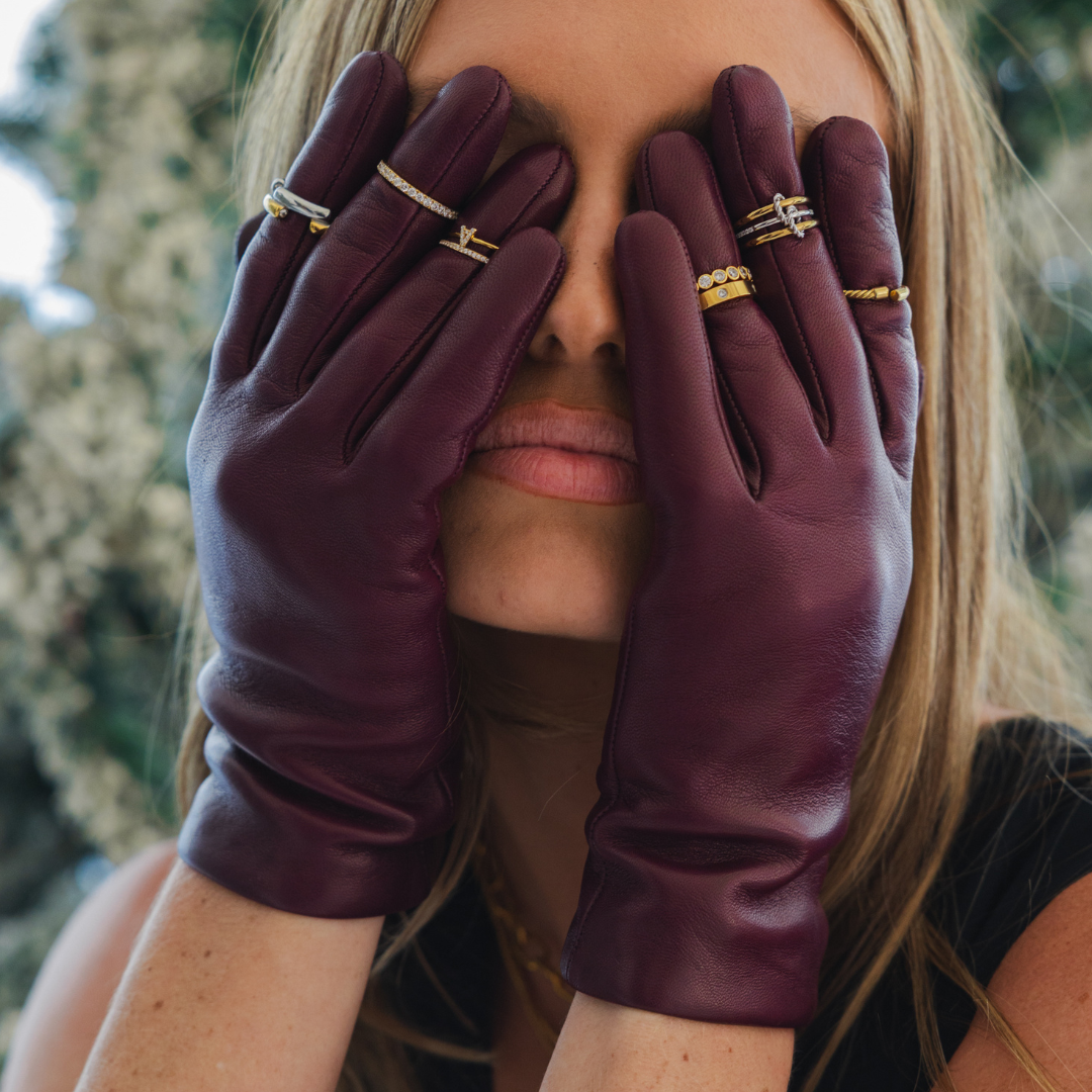 Waterproof Gold Dainty Tennis Ring Band