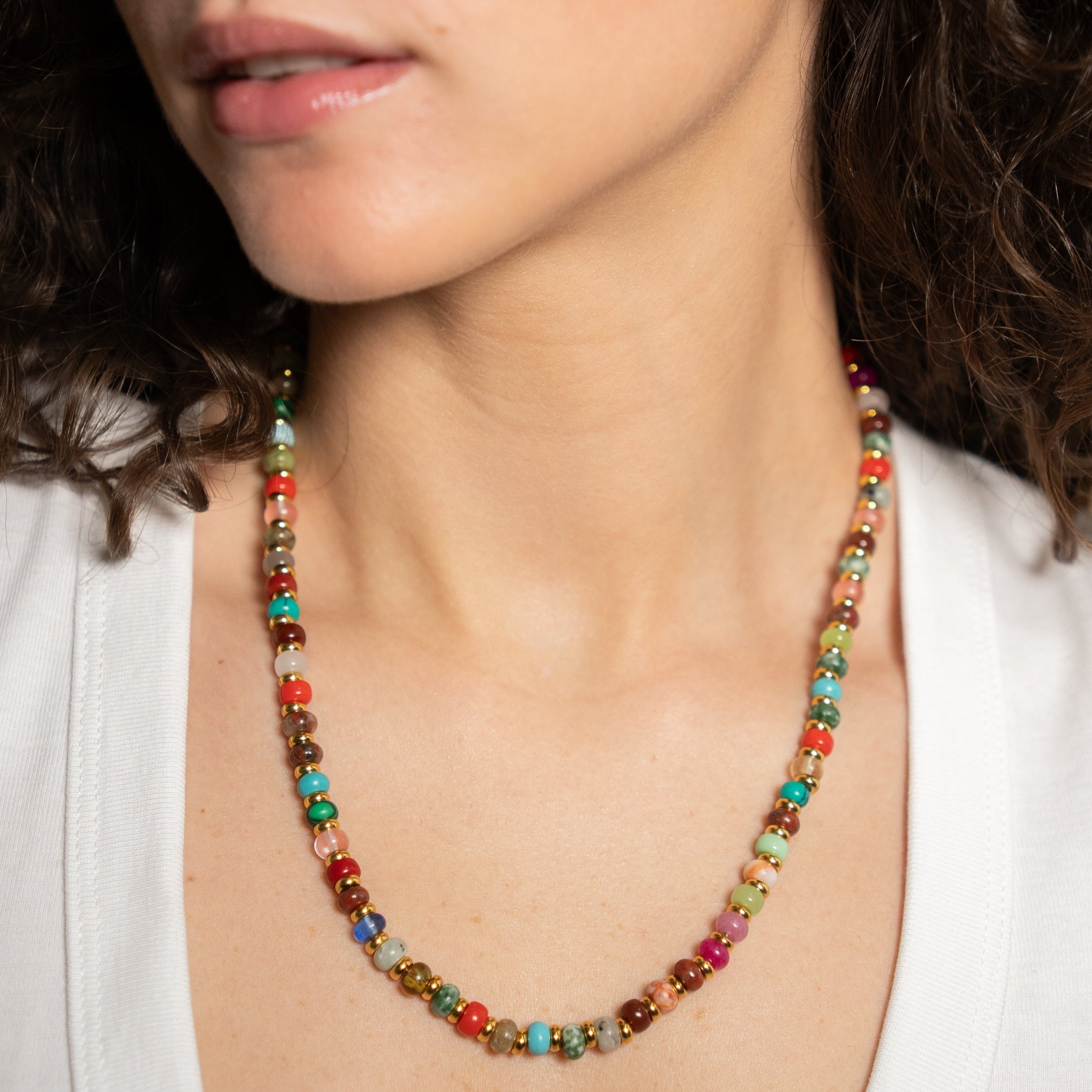 Waterproof Gemstone Glow Necklace