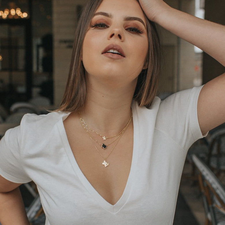 Texas Druzy Necklace in Black