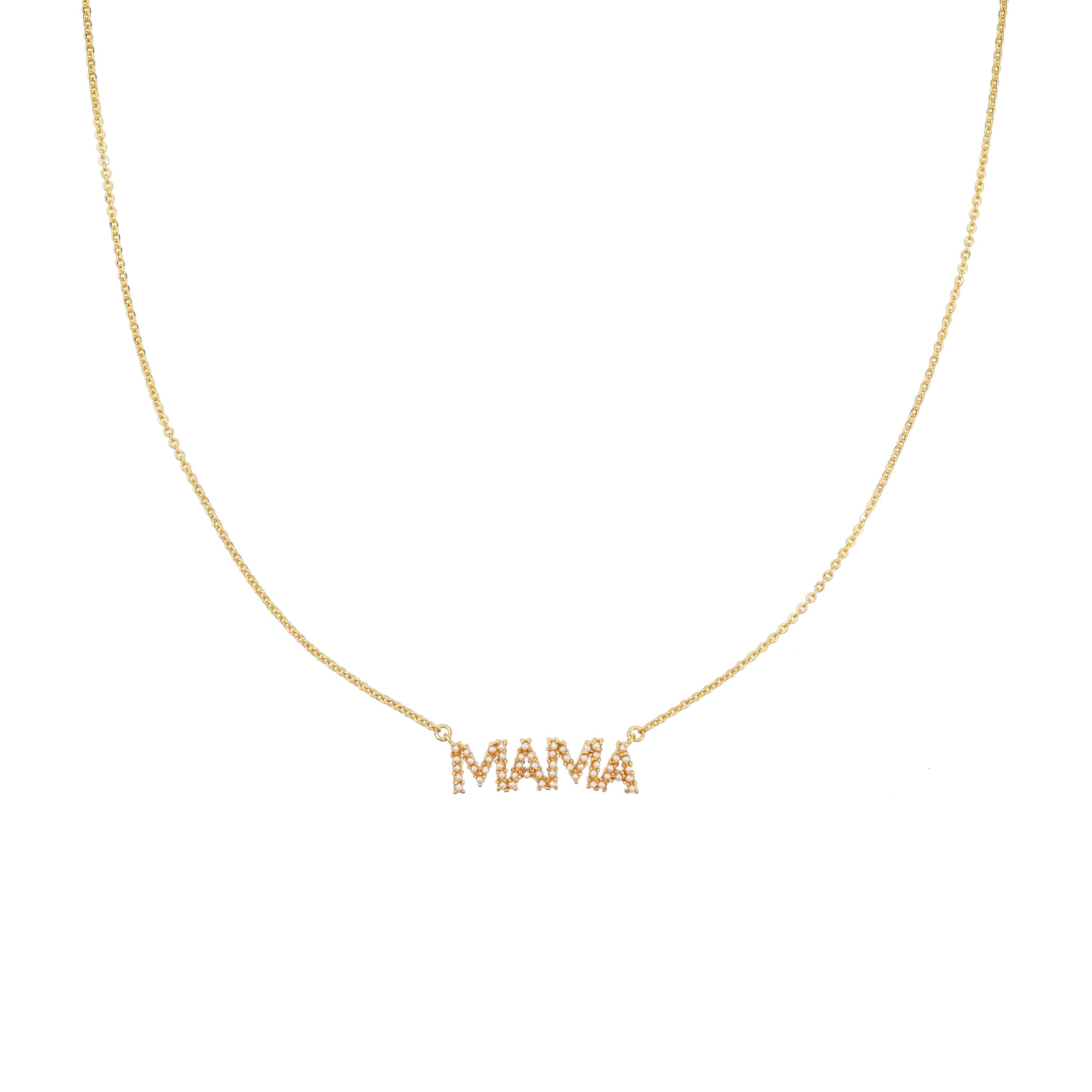 18K Gold Mama Pearl Necklace