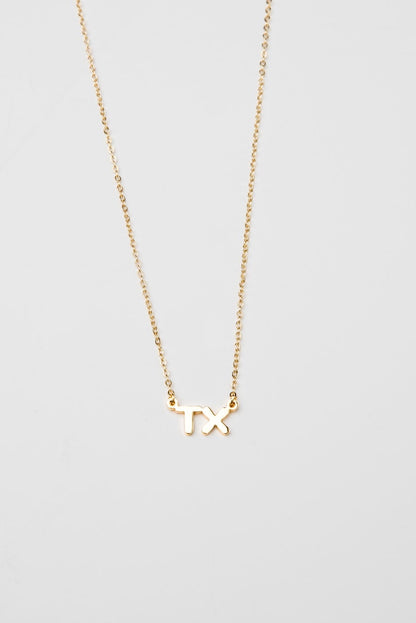 TEXAS INITIAL NECKLACE
