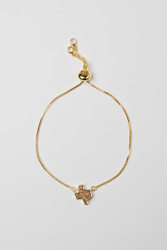 Texas Druzy Bracelet in Rose Gold