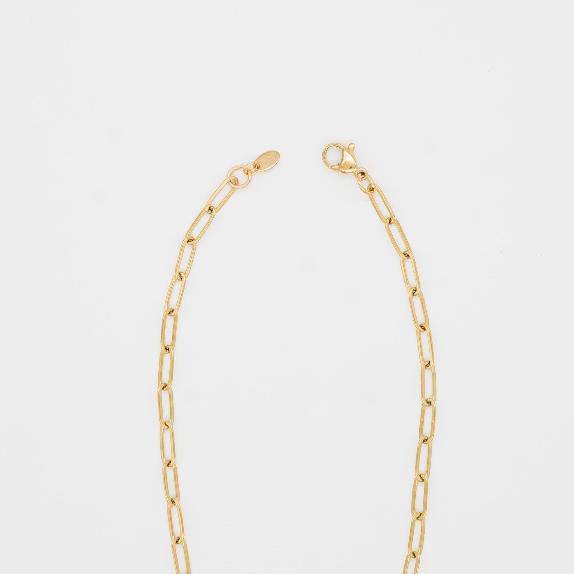 Aspen Initial paperclip Necklace (F I O Q U V W X Y Z)