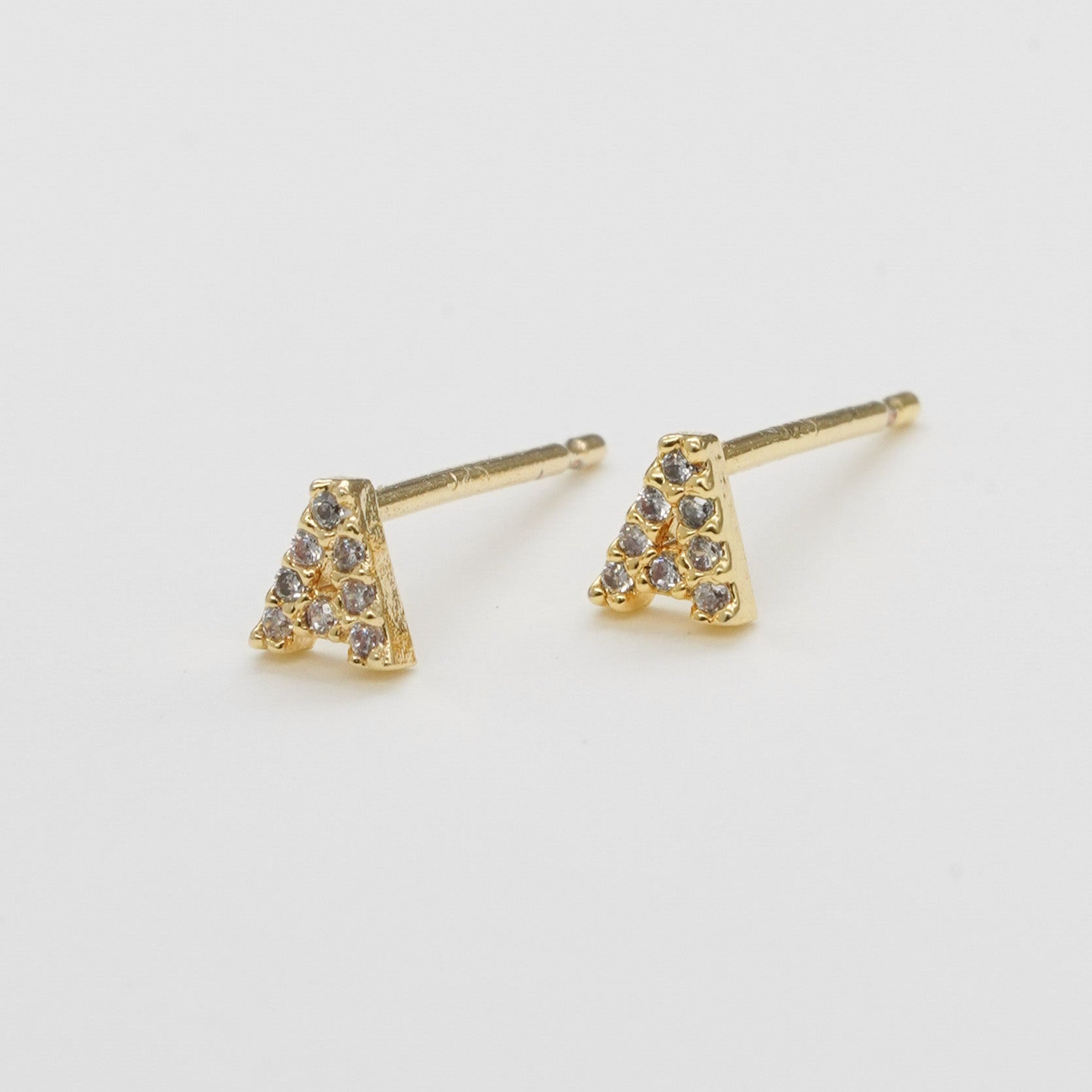 Shiny Initial Studs - Small