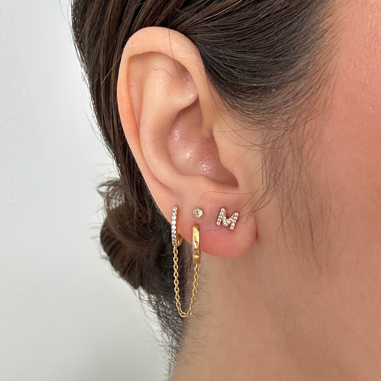 Shiny Initial Studs