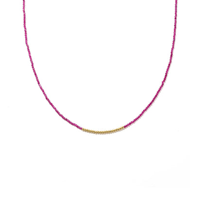 Magenta Beads Necklace