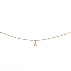 Dainty Love Initial Necklace K / Gold