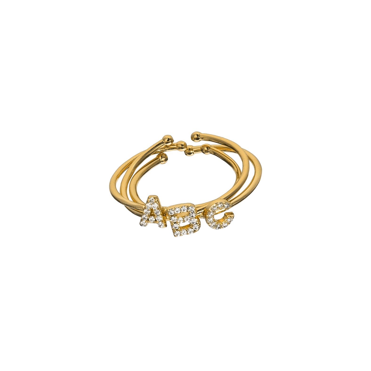 Shiny Initial Ring