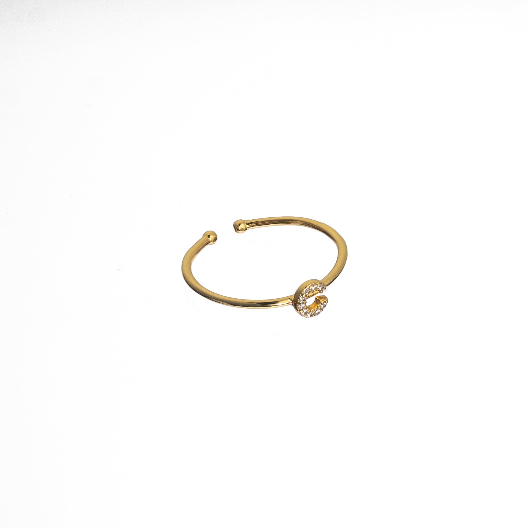 Shiny Initial Ring