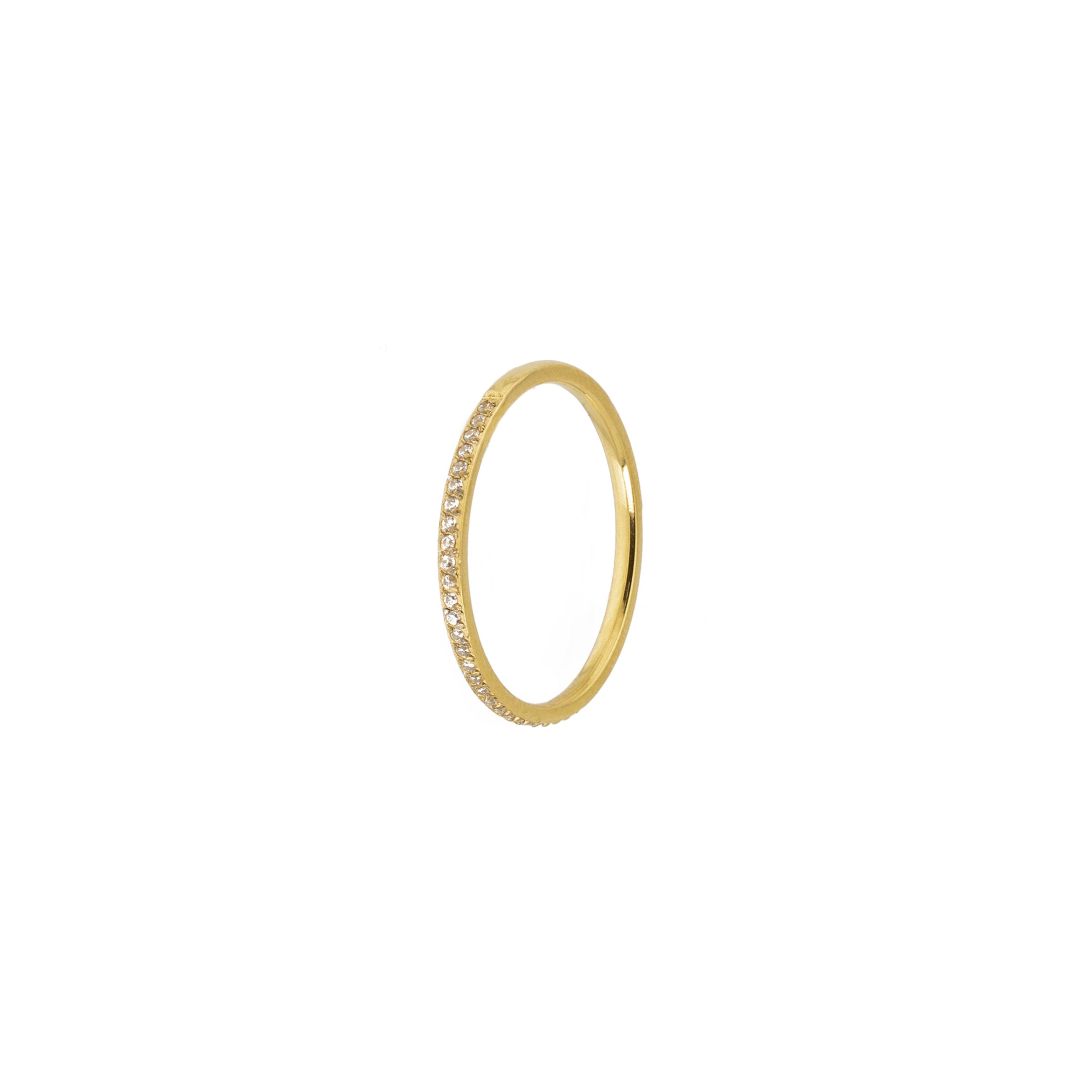 Dainty Diamond Band Gold