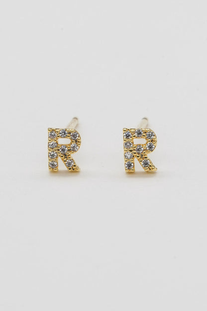 Shiny Initial Studs - Small