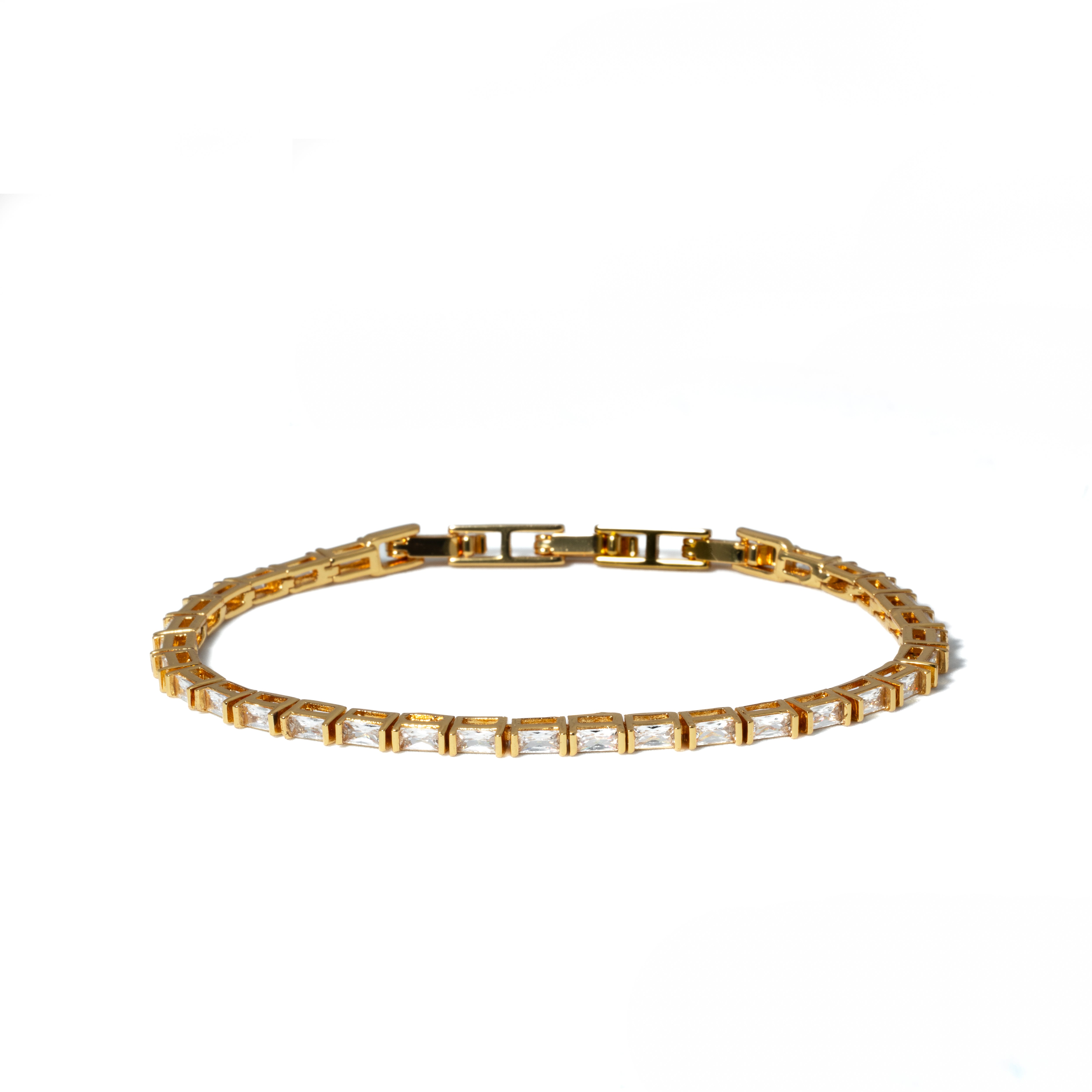 18K Gold Baguette Tennis Bracelet