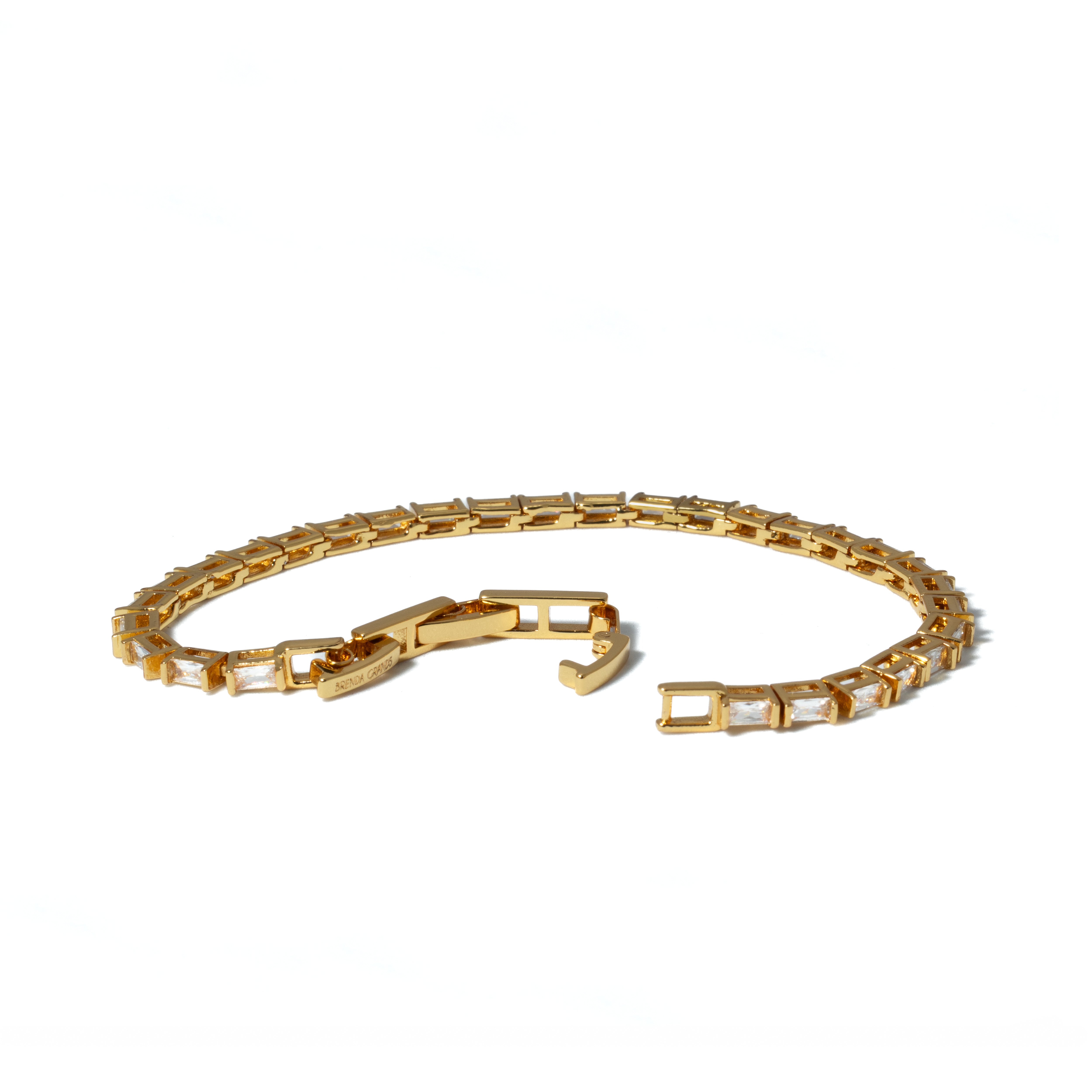 18K Gold Baguette Tennis Bracelet