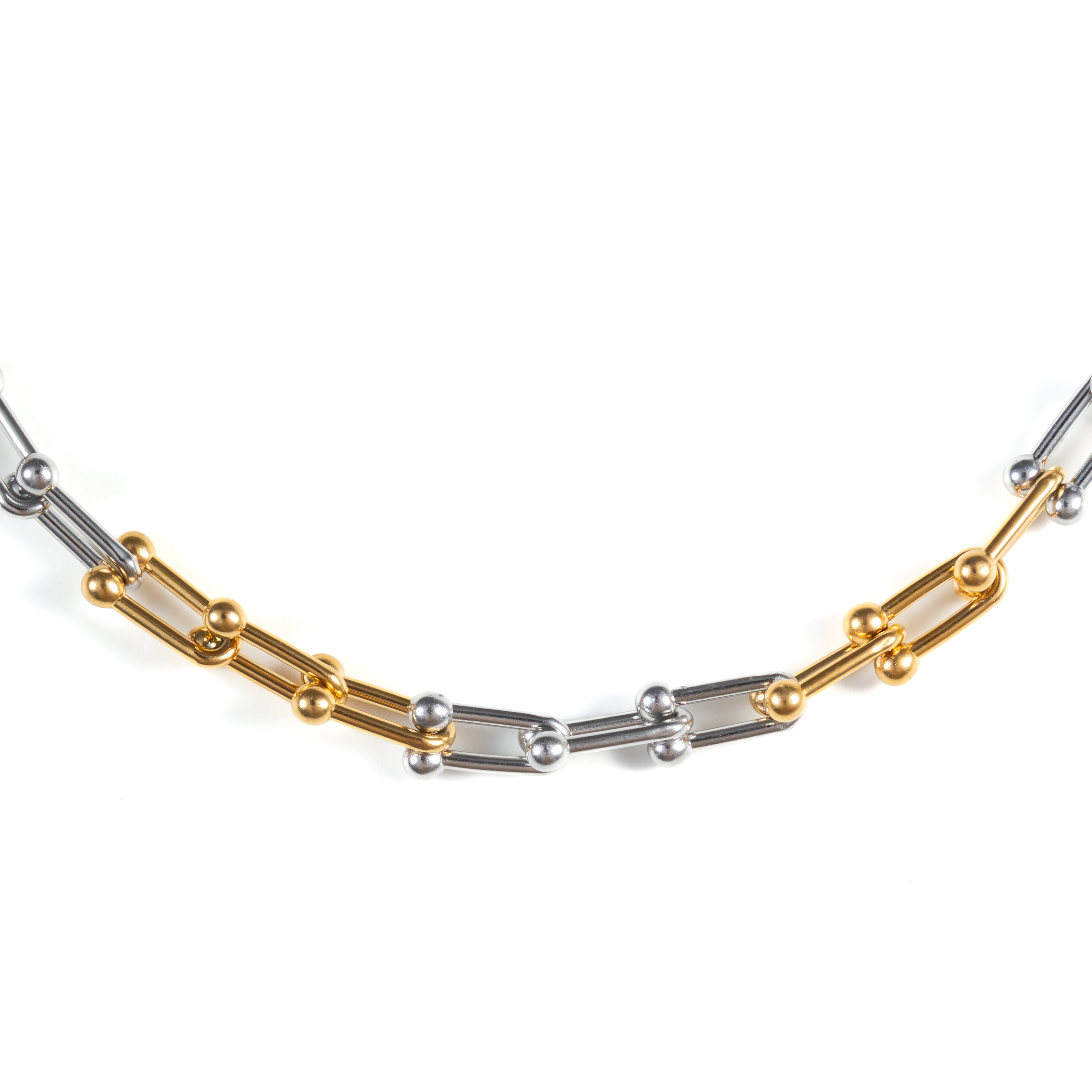 Waterproof Two Tone Chain Bracelet