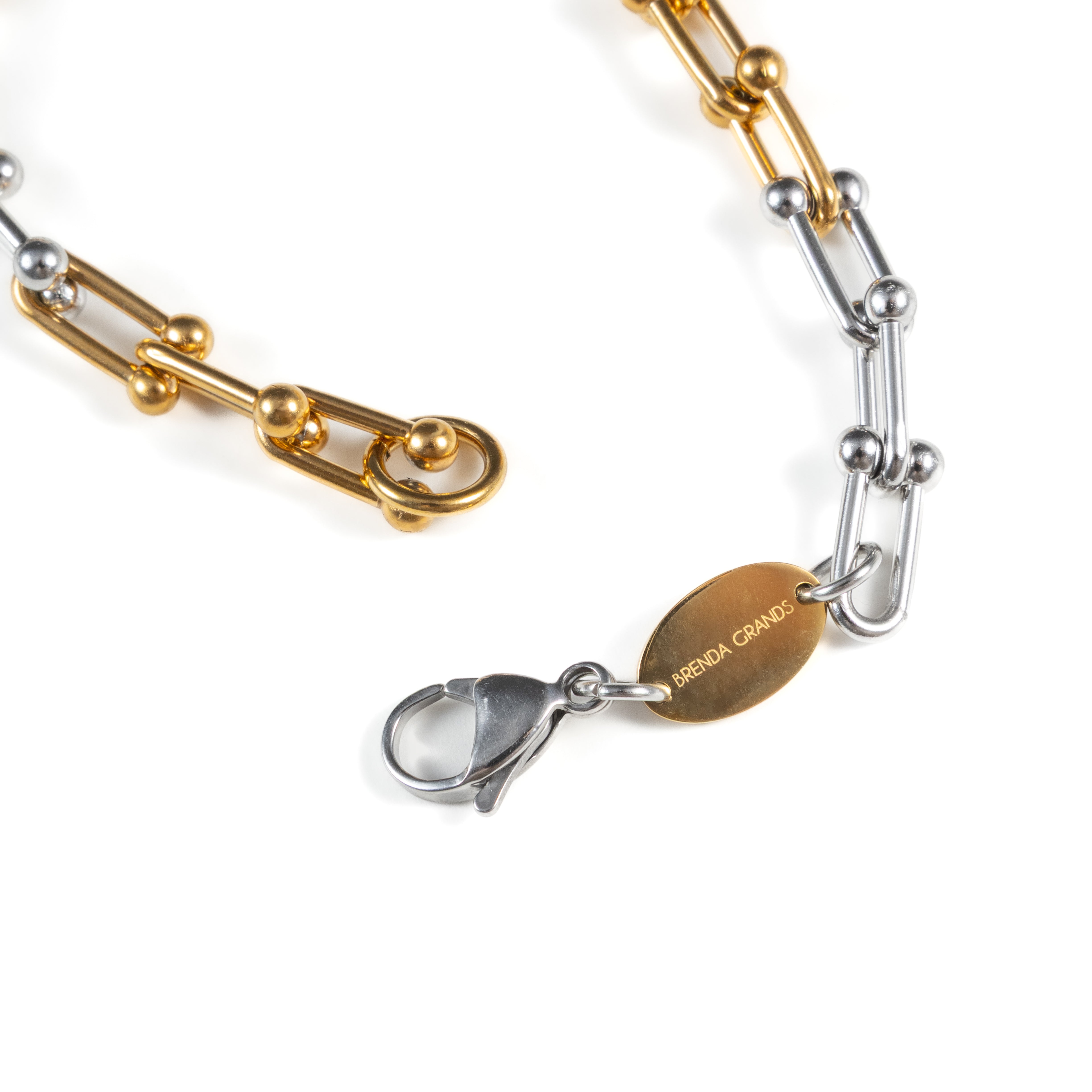 Waterproof Two Tone Chain Bracelet