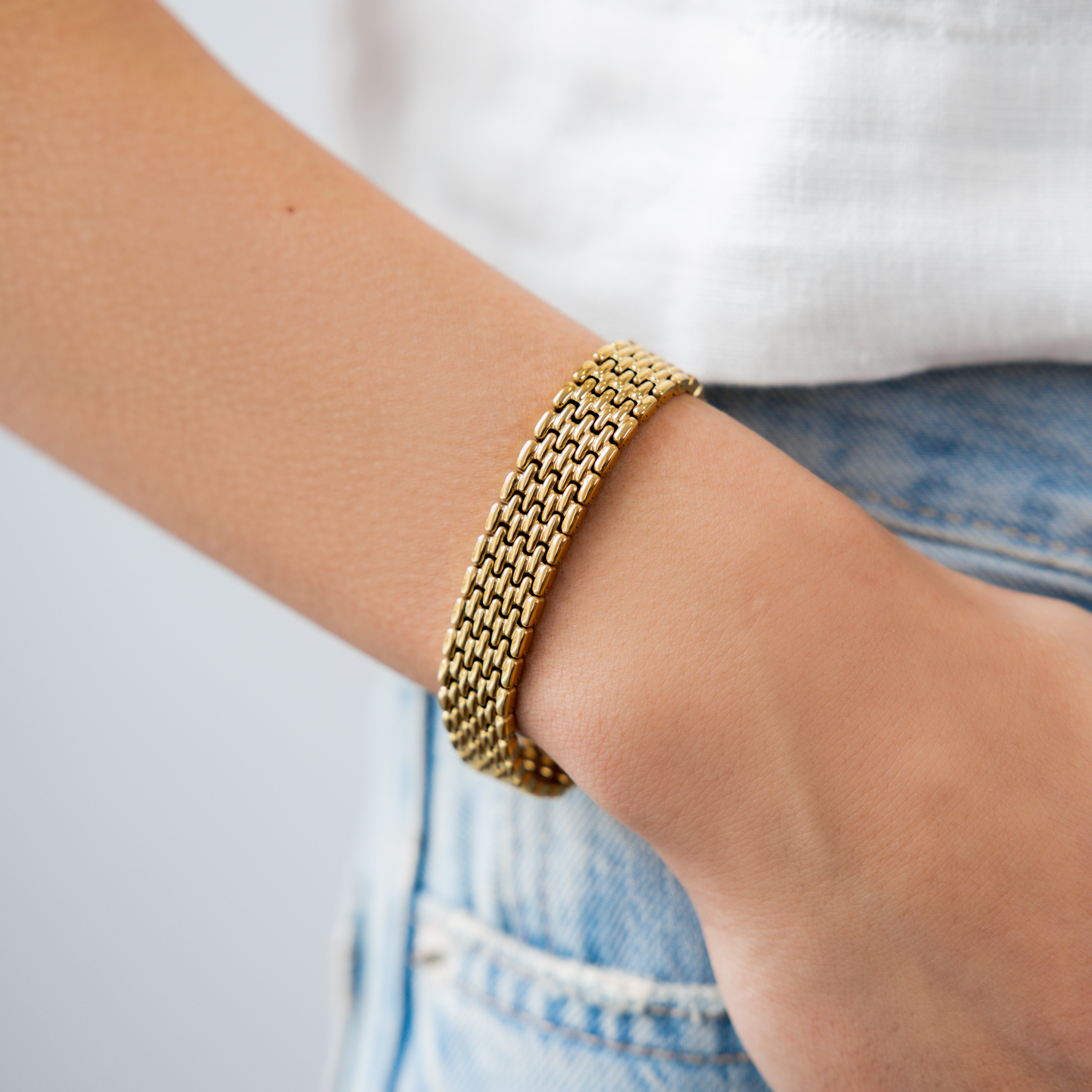 Waterproof Chunky Gold Bracelet