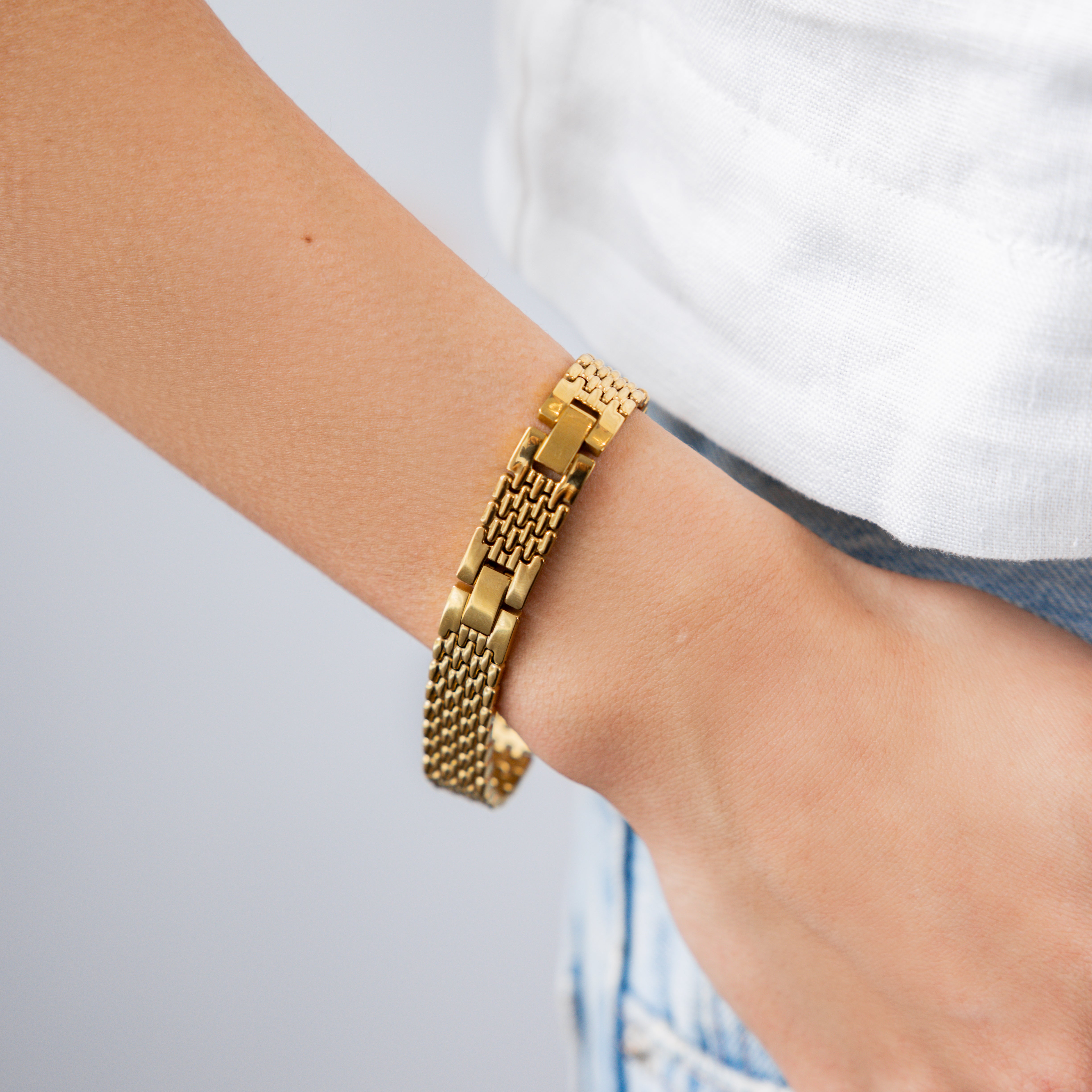 Waterproof Chunky Gold Bracelet
