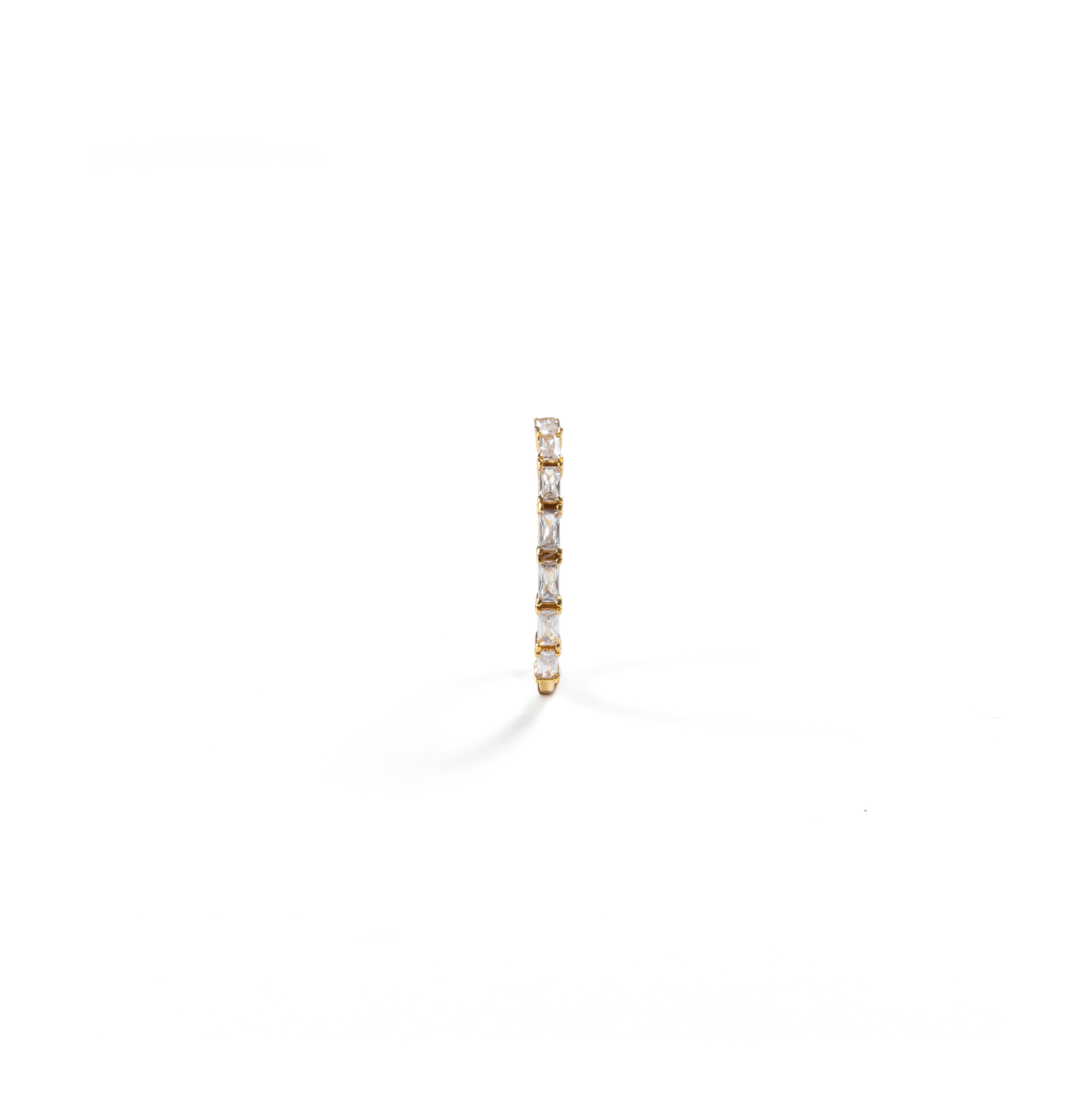 18K Gold Slim Baguette Tennis Ring
