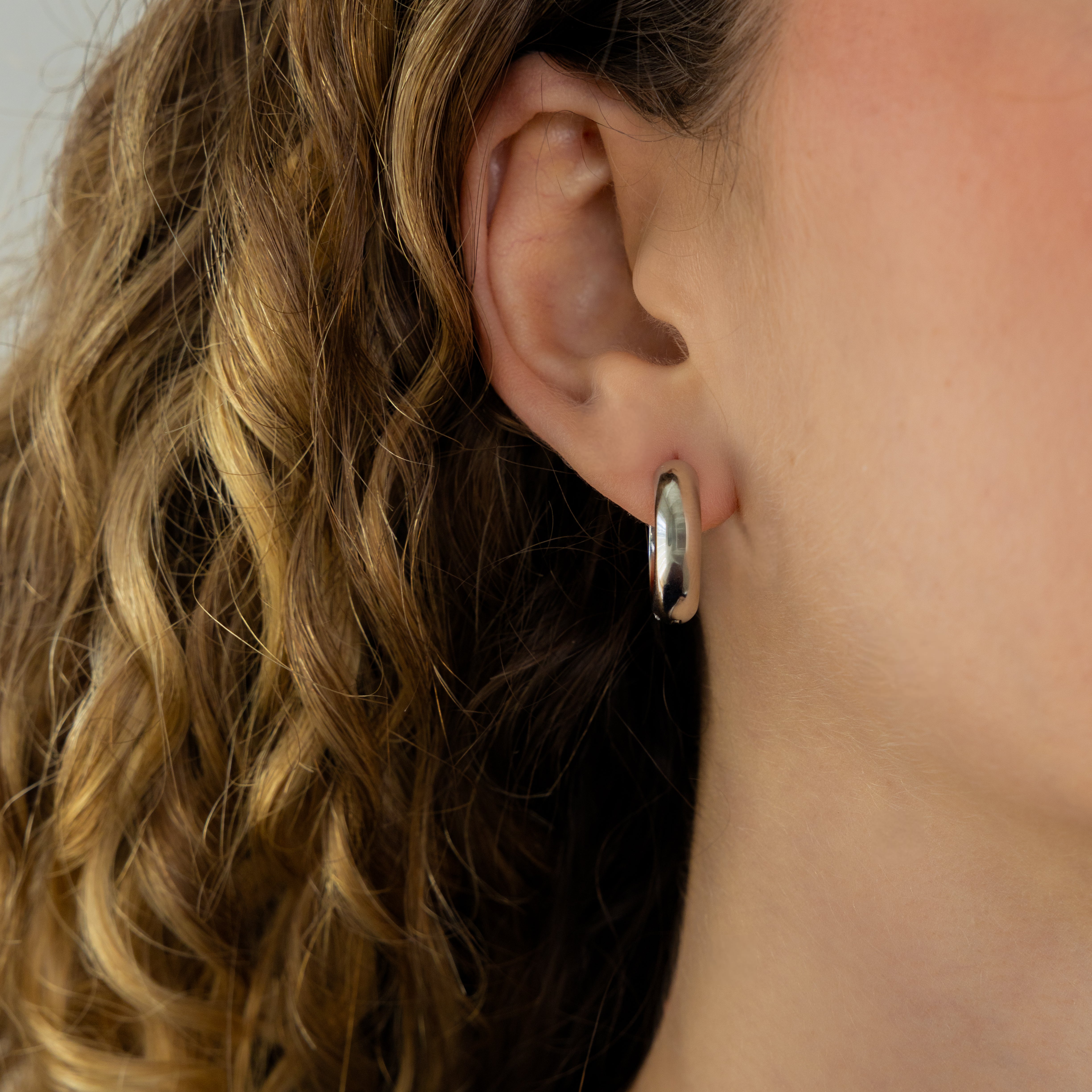 19mm Silver Everyday Hoops