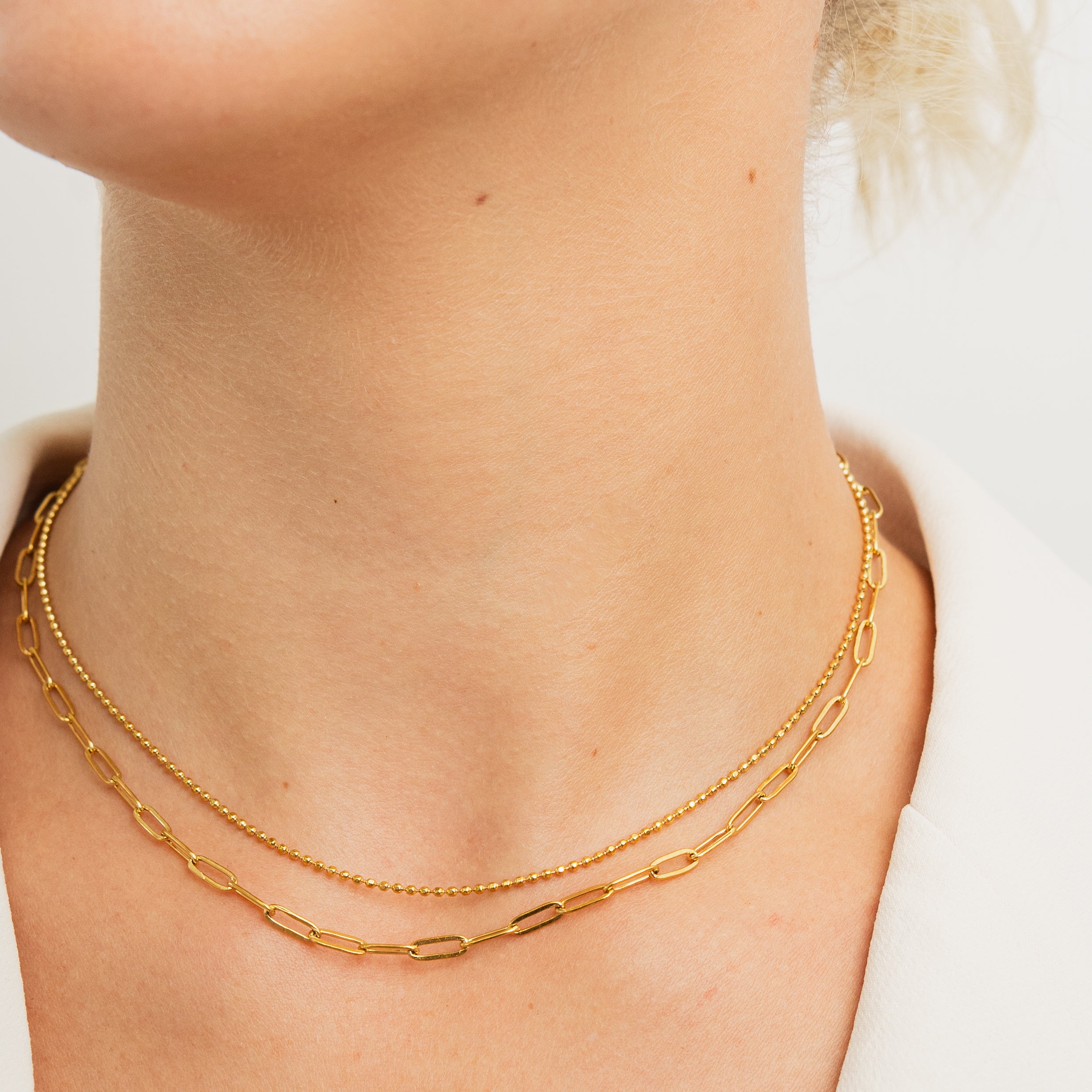 Paperclip Layered Choker