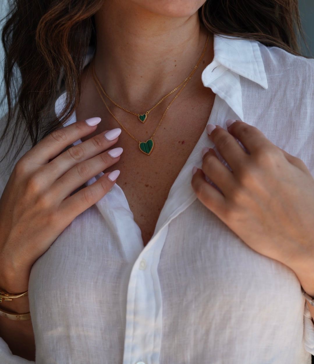 The Malachite Hearts - 2 items - Best Price