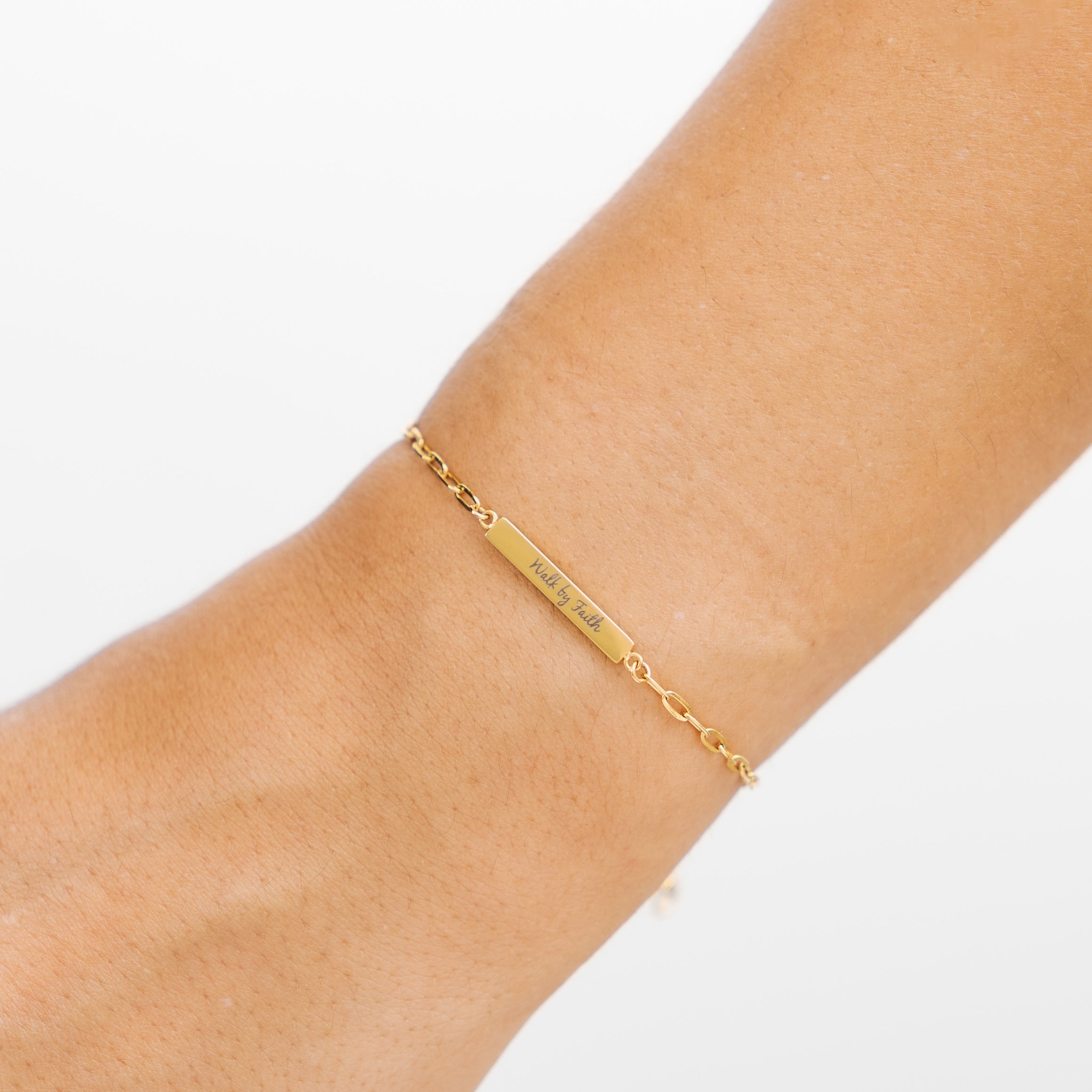 Waterproof Gold Mini Bar Bracelet