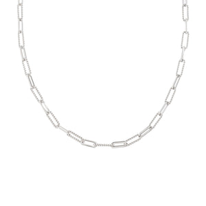 Silver Twisted Links Necklace